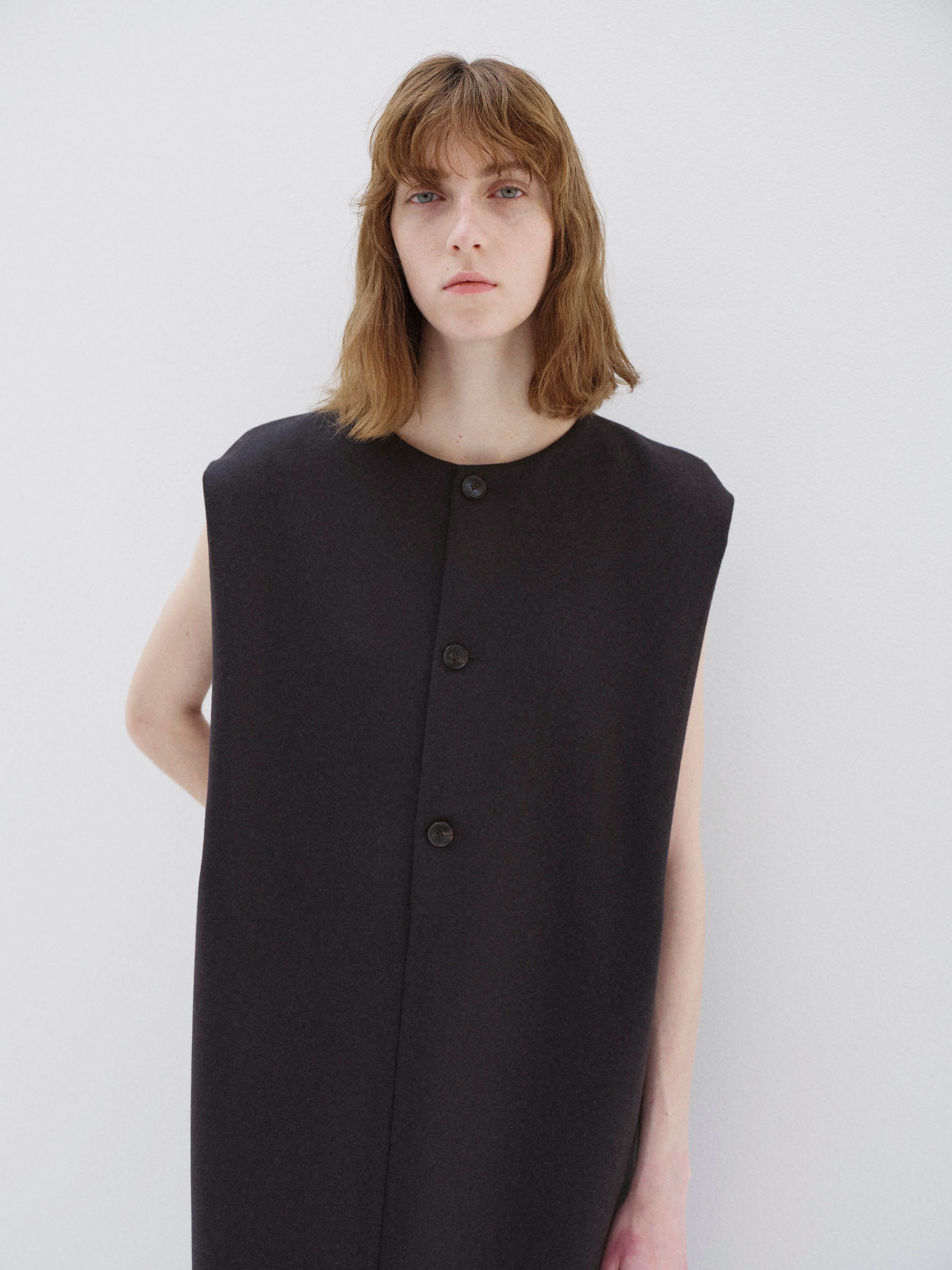 LIGHT MELTON SLEEVELESS DRESS 詳細画像 DARK CHARCOAL 3