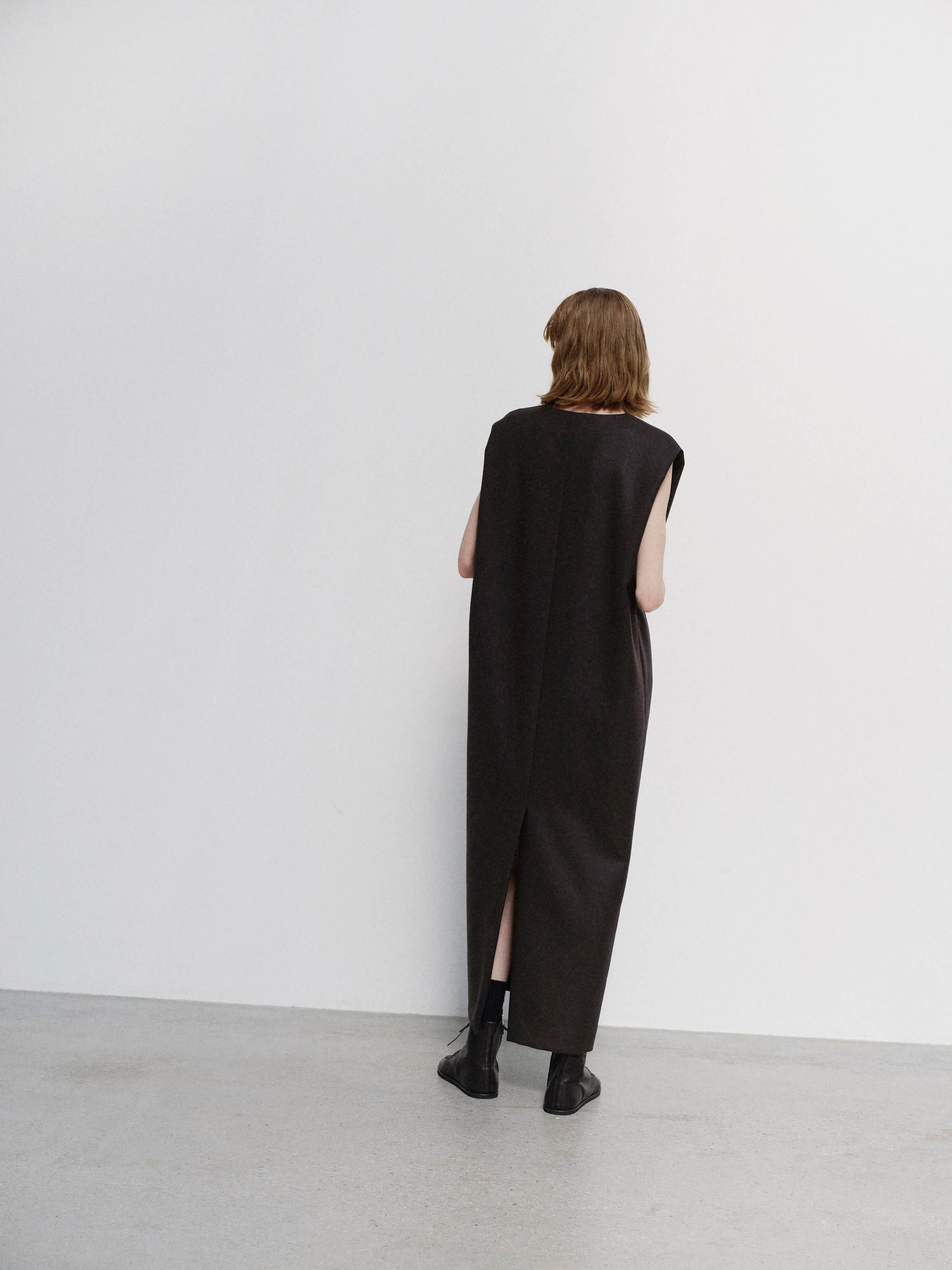 LIGHT MELTON SLEEVELESS DRESS 詳細画像 DARK CHARCOAL 5