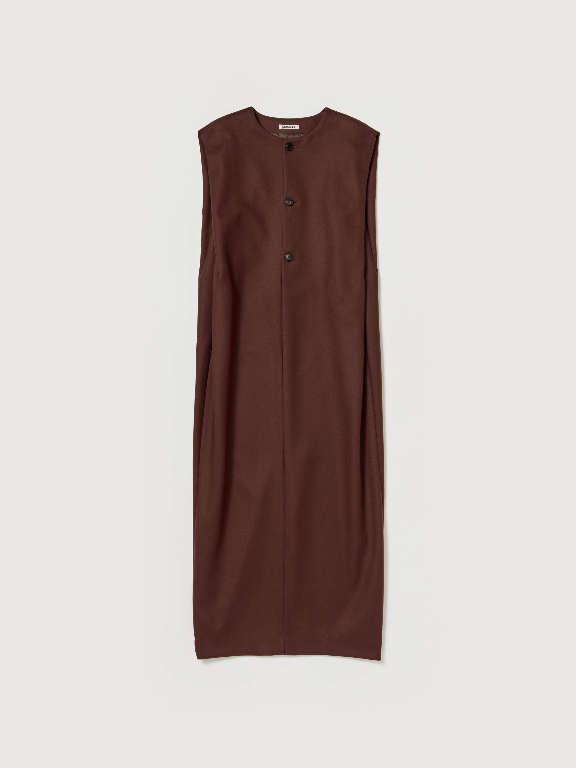 LIGHT MELTON SLEEVELESS DRESS 詳細画像 BORDEAUX 1