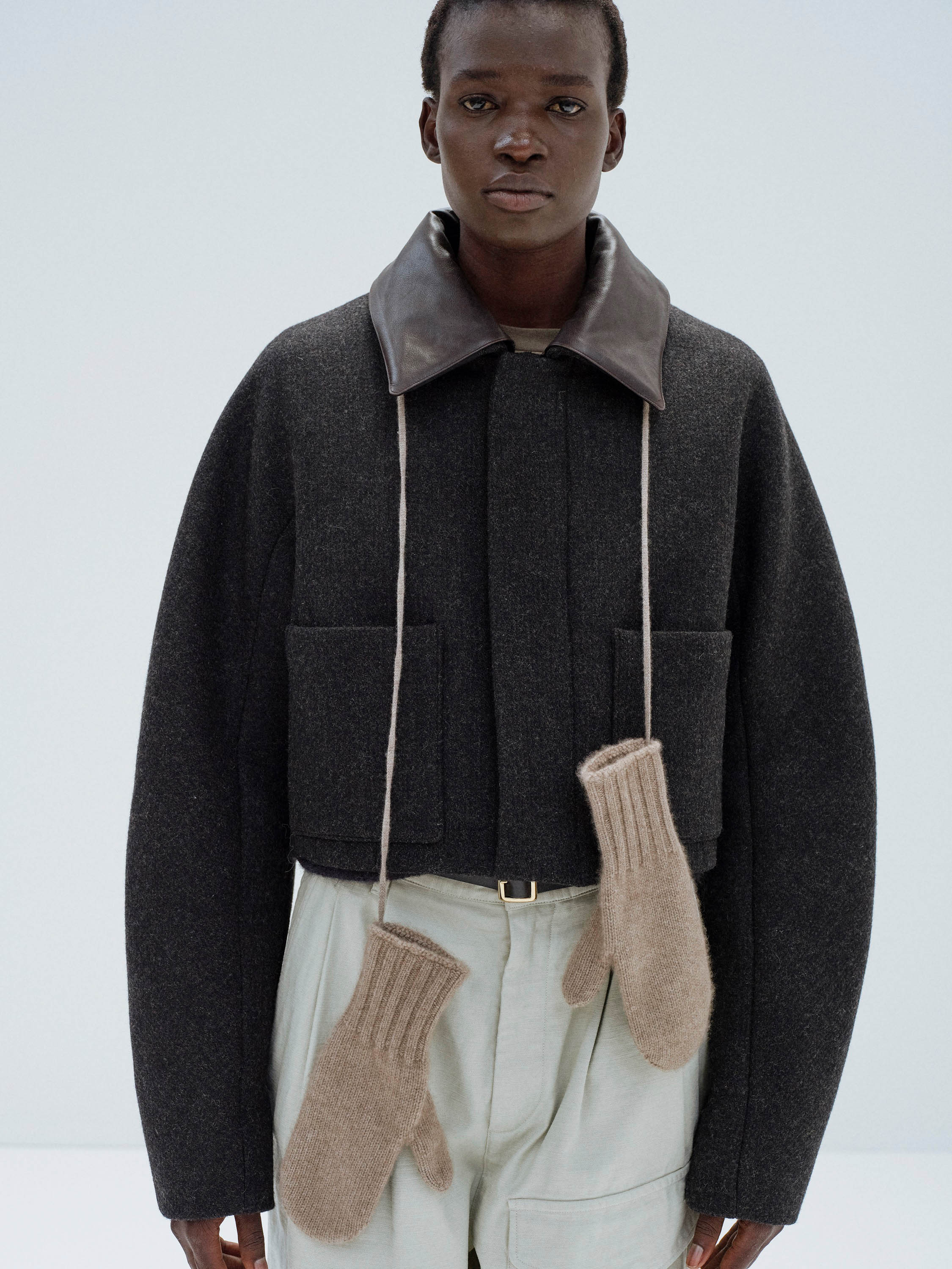 BABY CASHMERE KNIT MITTENS 詳細画像 NATURAL BROWN 2