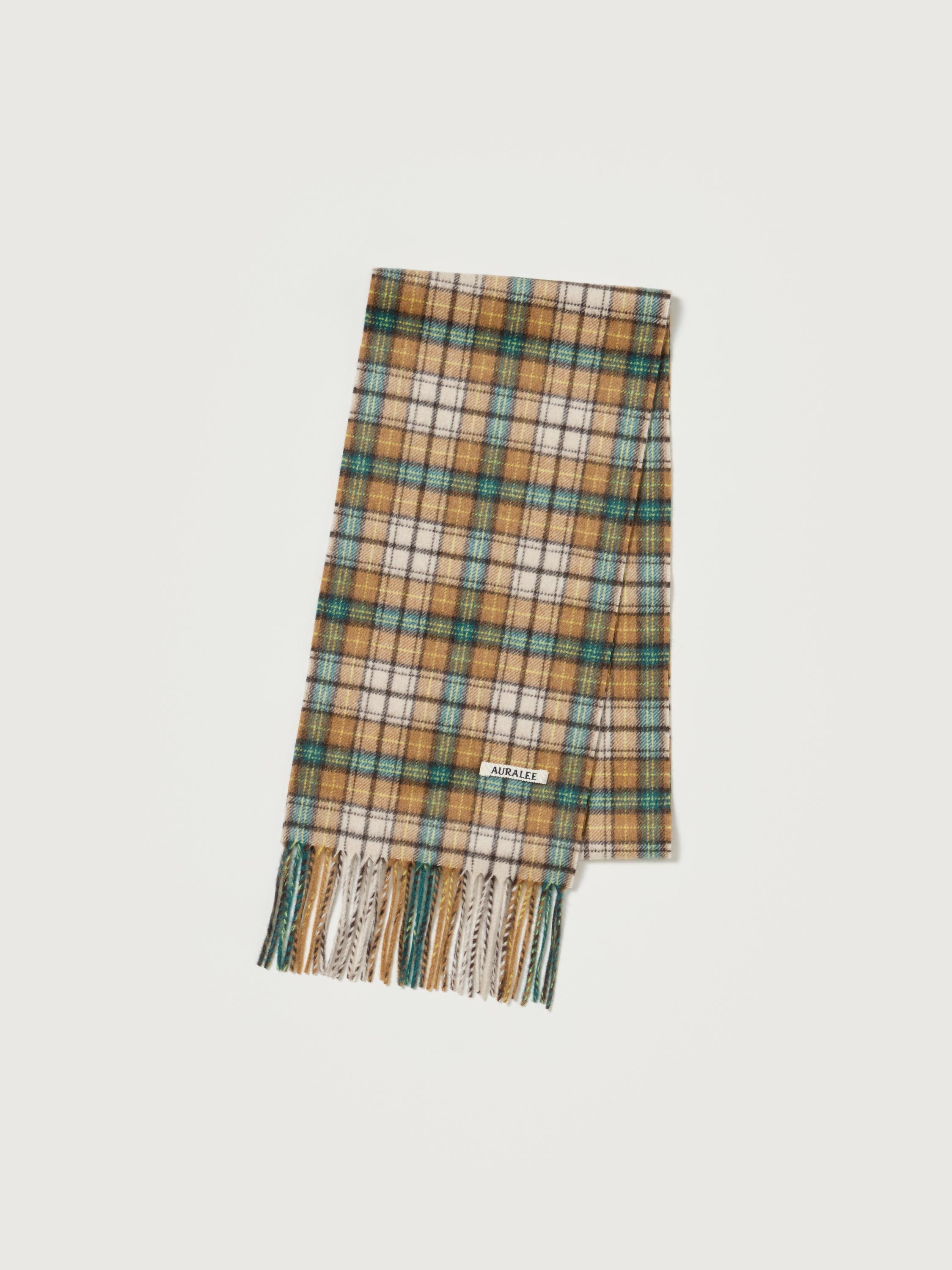 CASHMERE CHECK STOLE 詳細画像 BROWN YELLOW CHECK 1