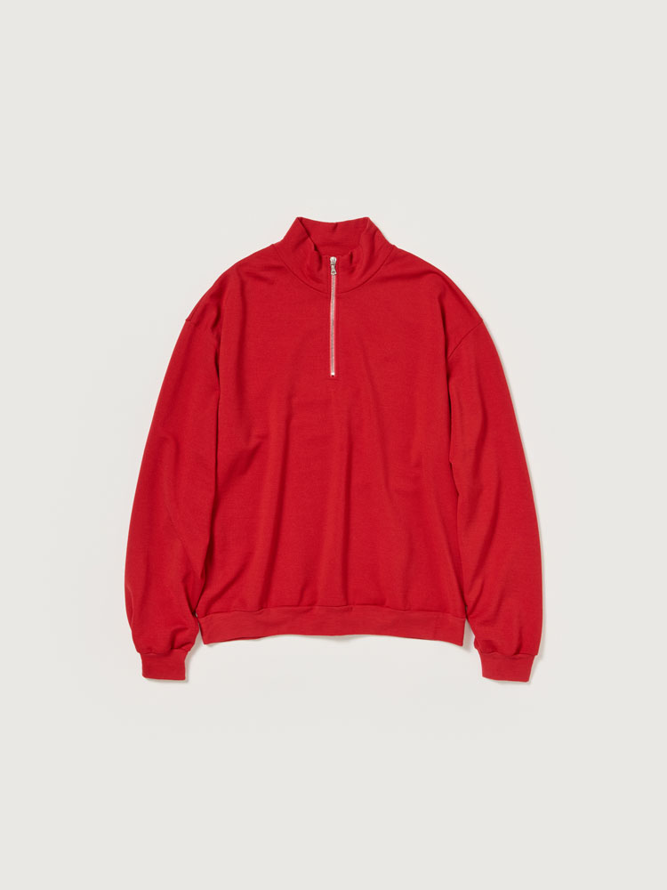 LIGHT WOOL SWEAT HALF ZIP P/O