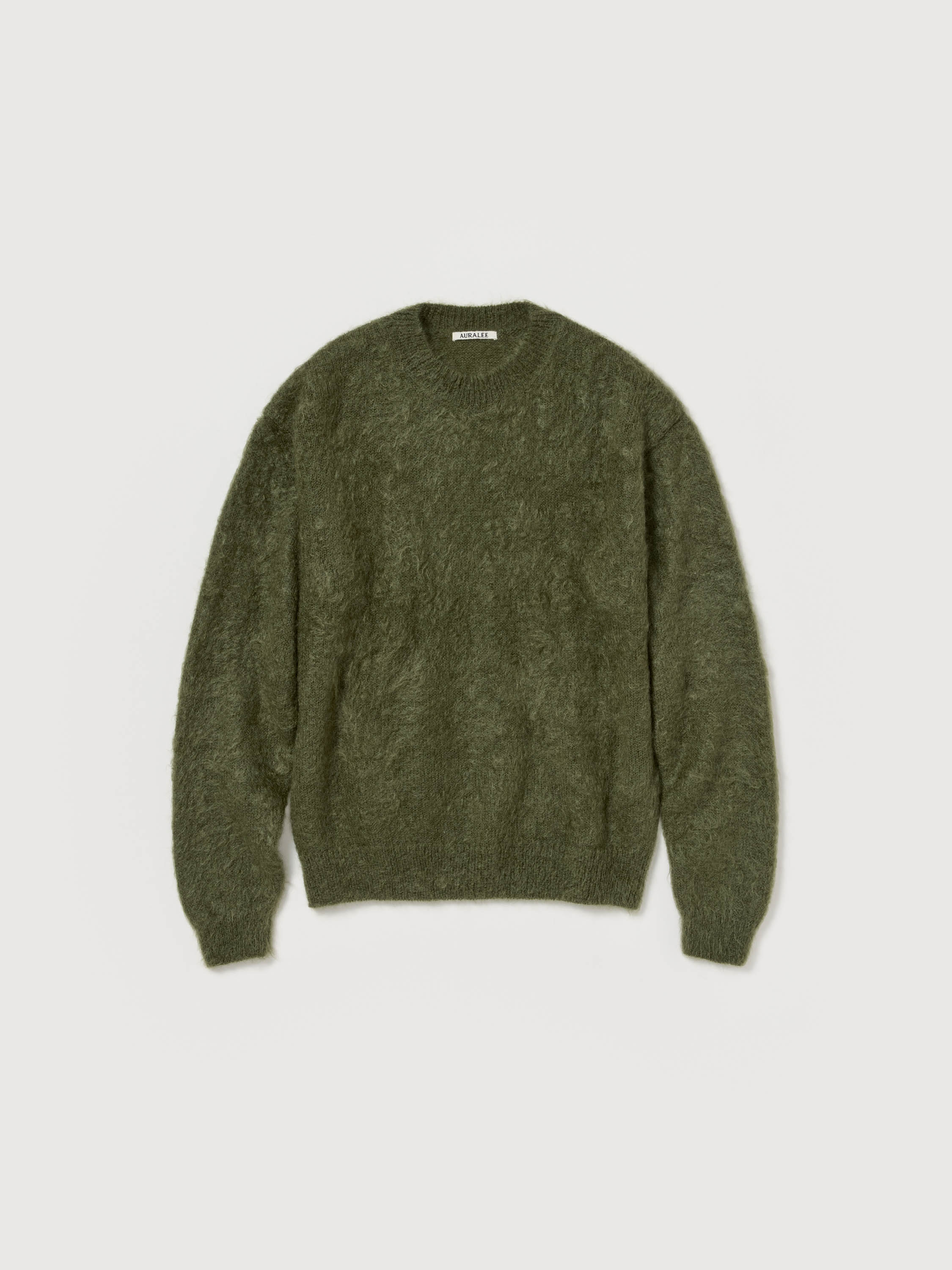 BRUSHED SUPER KID MOHAIR KNIT P/O 詳細画像 OLIVE 2