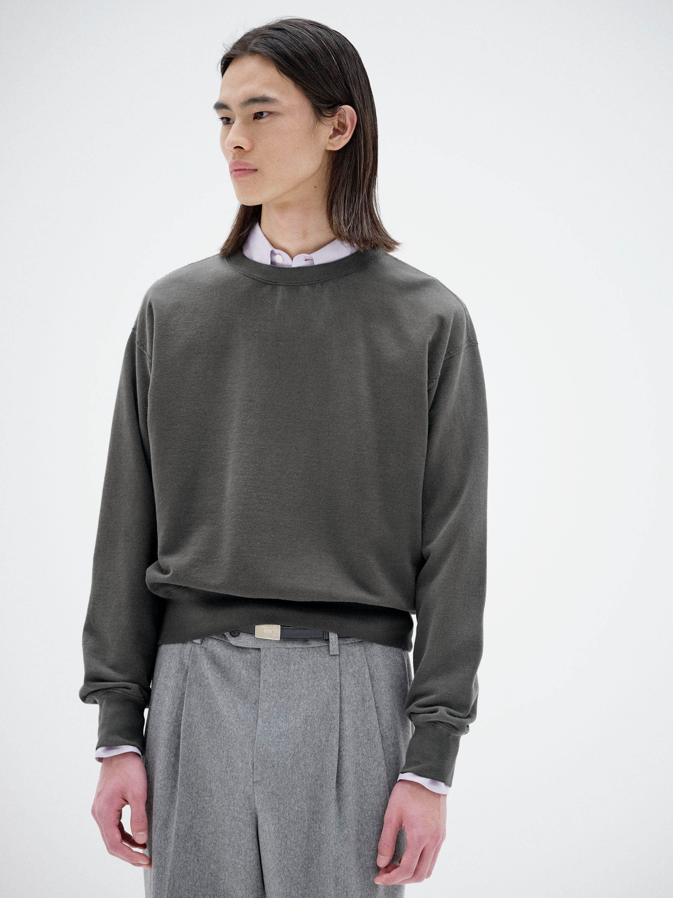 PRODUCT DYED PIMA LIGHT SWEAT P/O 詳細画像 INK BLACK 1