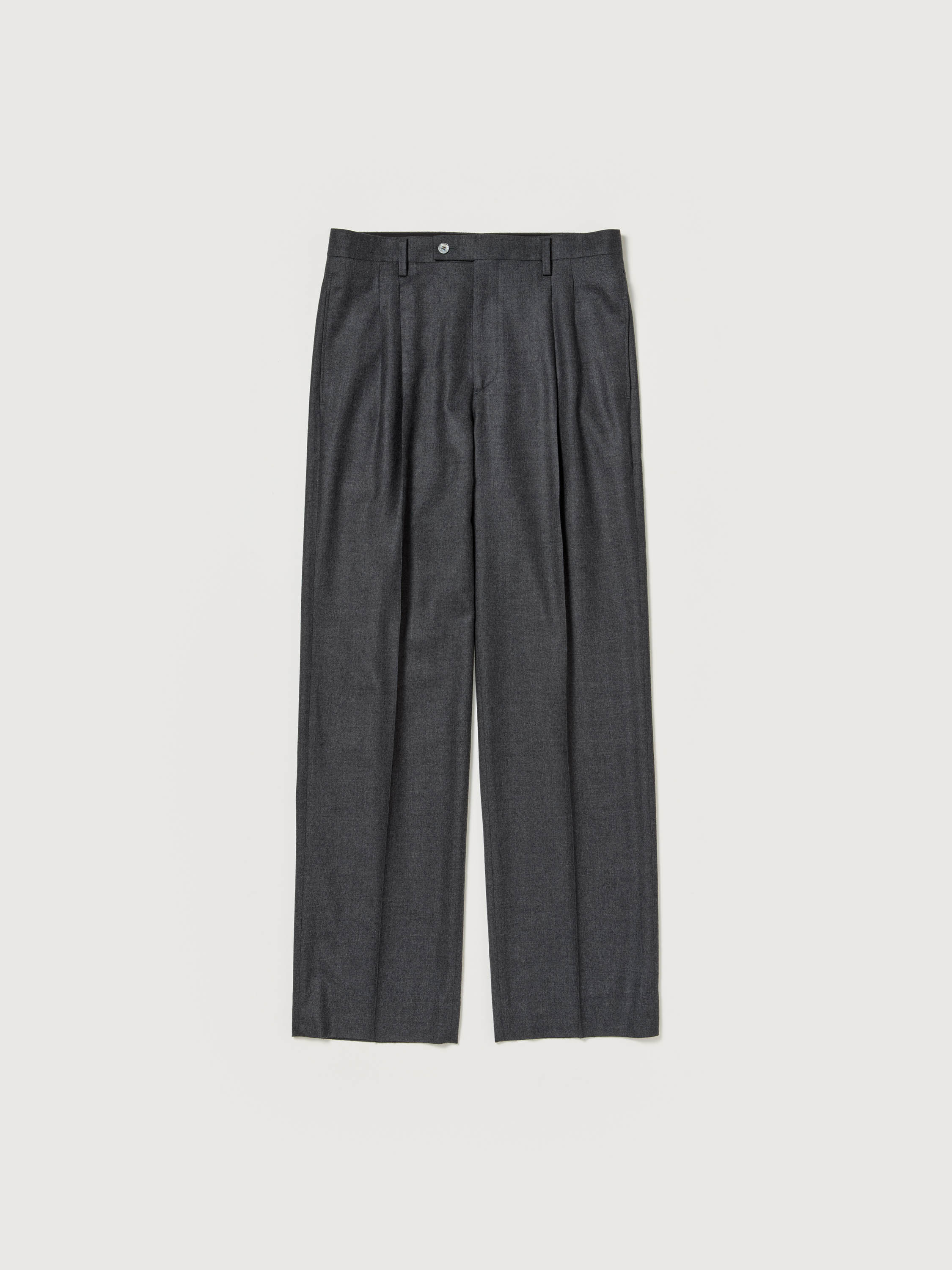 SUPER LIGHT WOOL TWO-TUCK SLACKS 詳細画像 TOP CHARCOAL 1