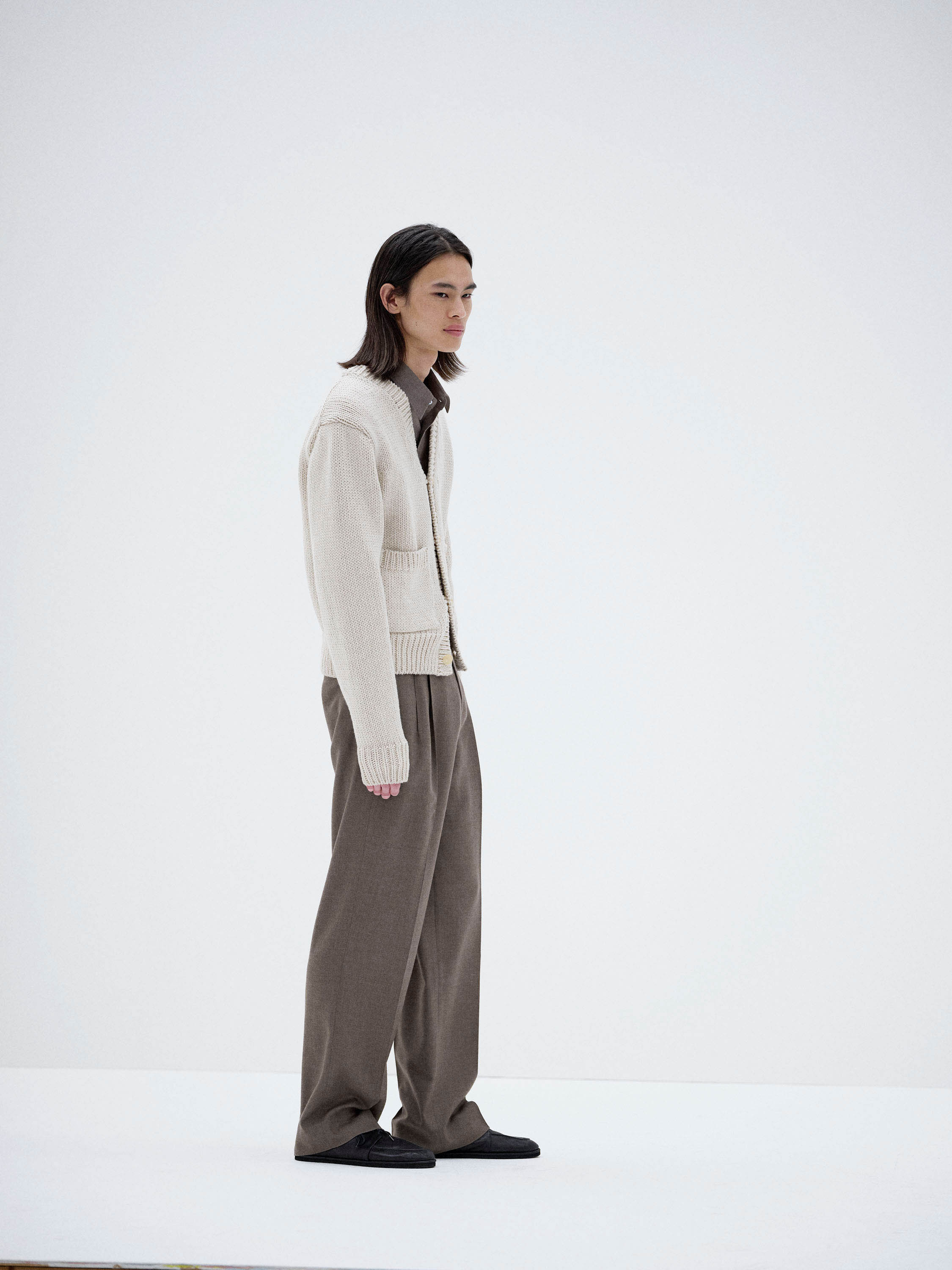 SUPER LIGHT WOOL TWO-TUCK SLACKS 詳細画像 TOP BROWN 3