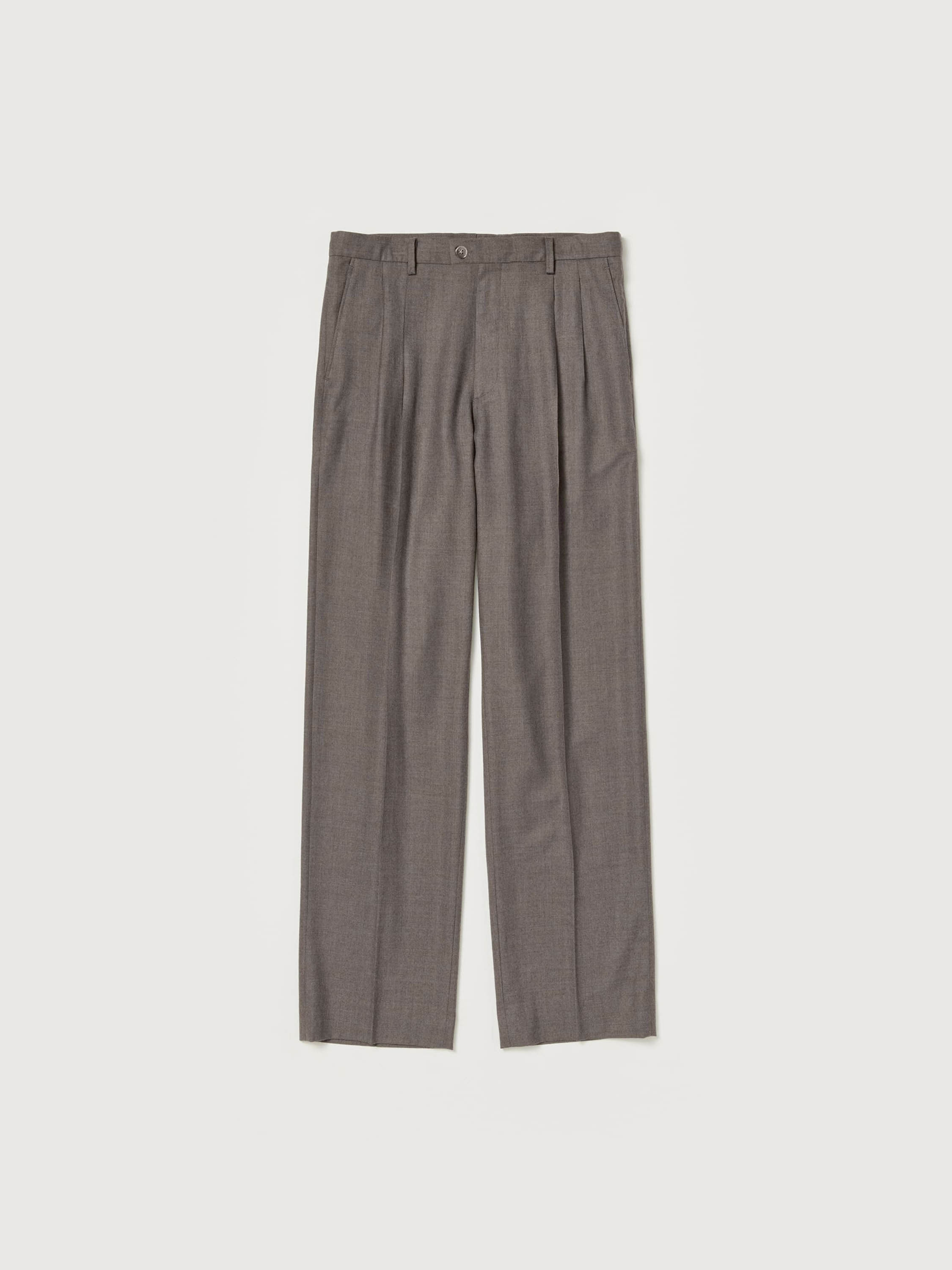 SUPER LIGHT WOOL TWO-TUCK SLACKS 詳細画像 TOP BROWN 5