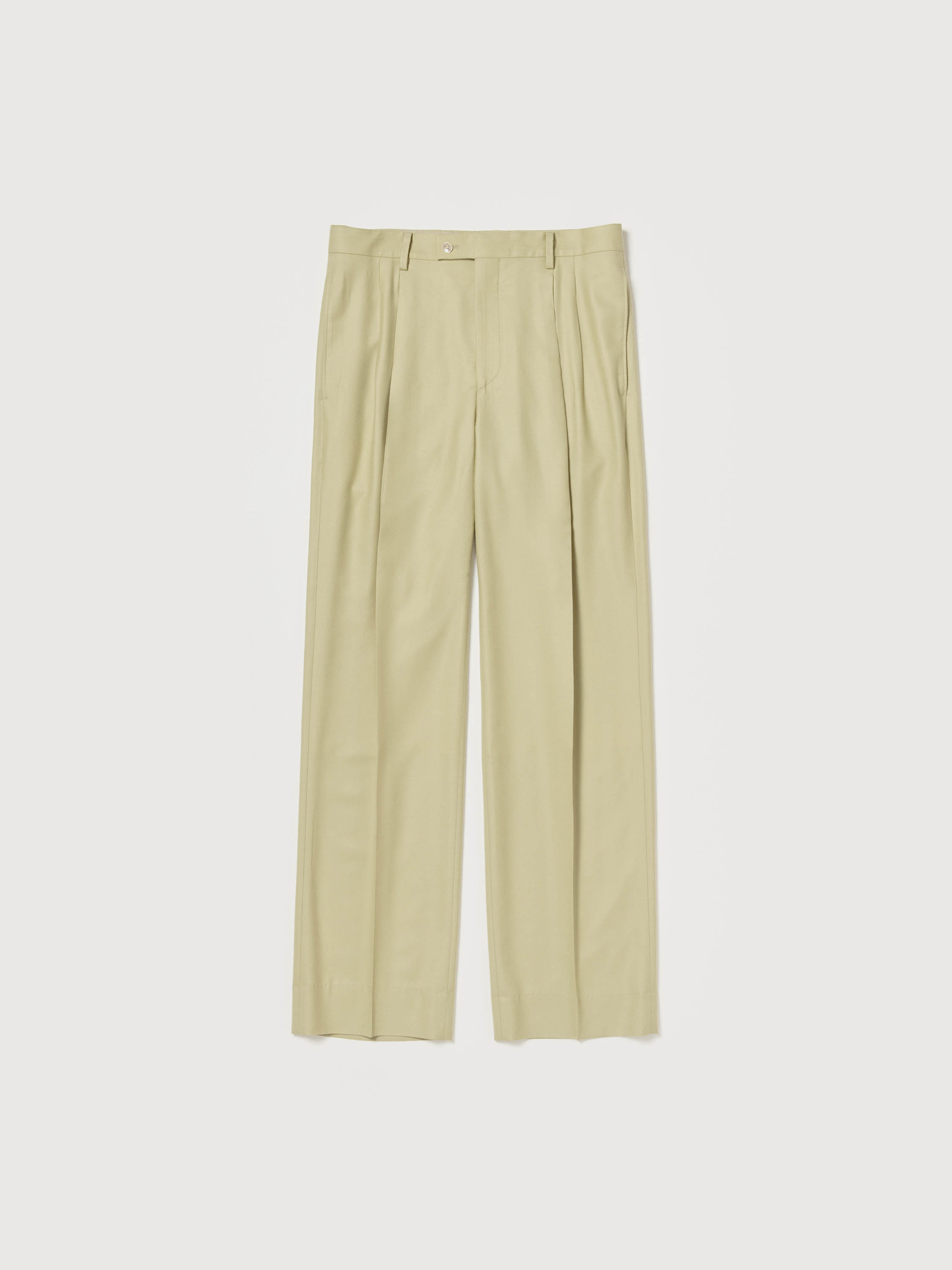 SUPER LIGHT WOOL TWO-TUCK SLACKS 詳細画像 LIGHT KHAKI 1