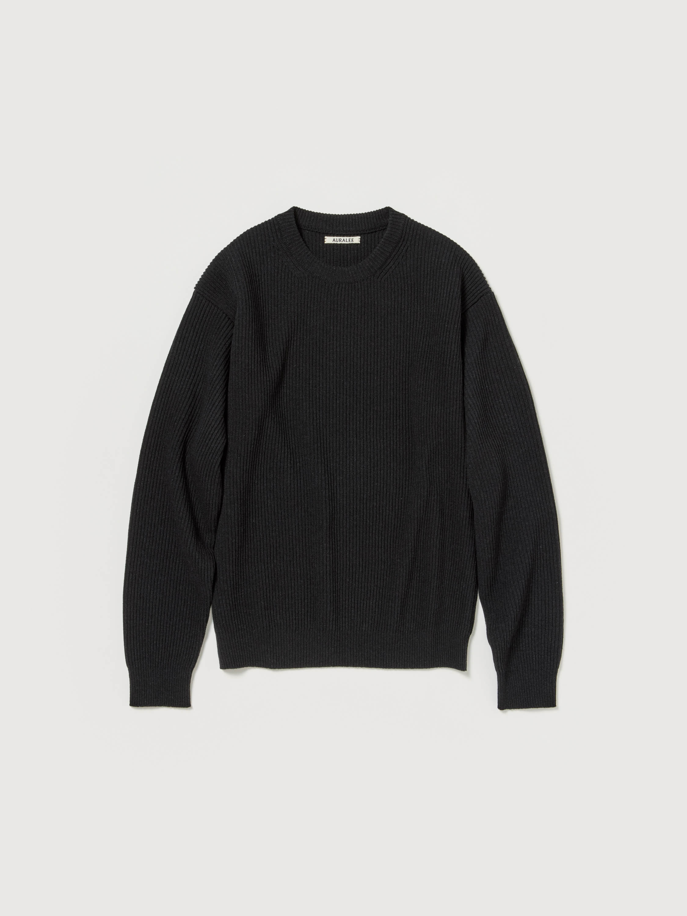 SUPER FINE WOOL RIB KNIT P/O 詳細画像 BLACK 1