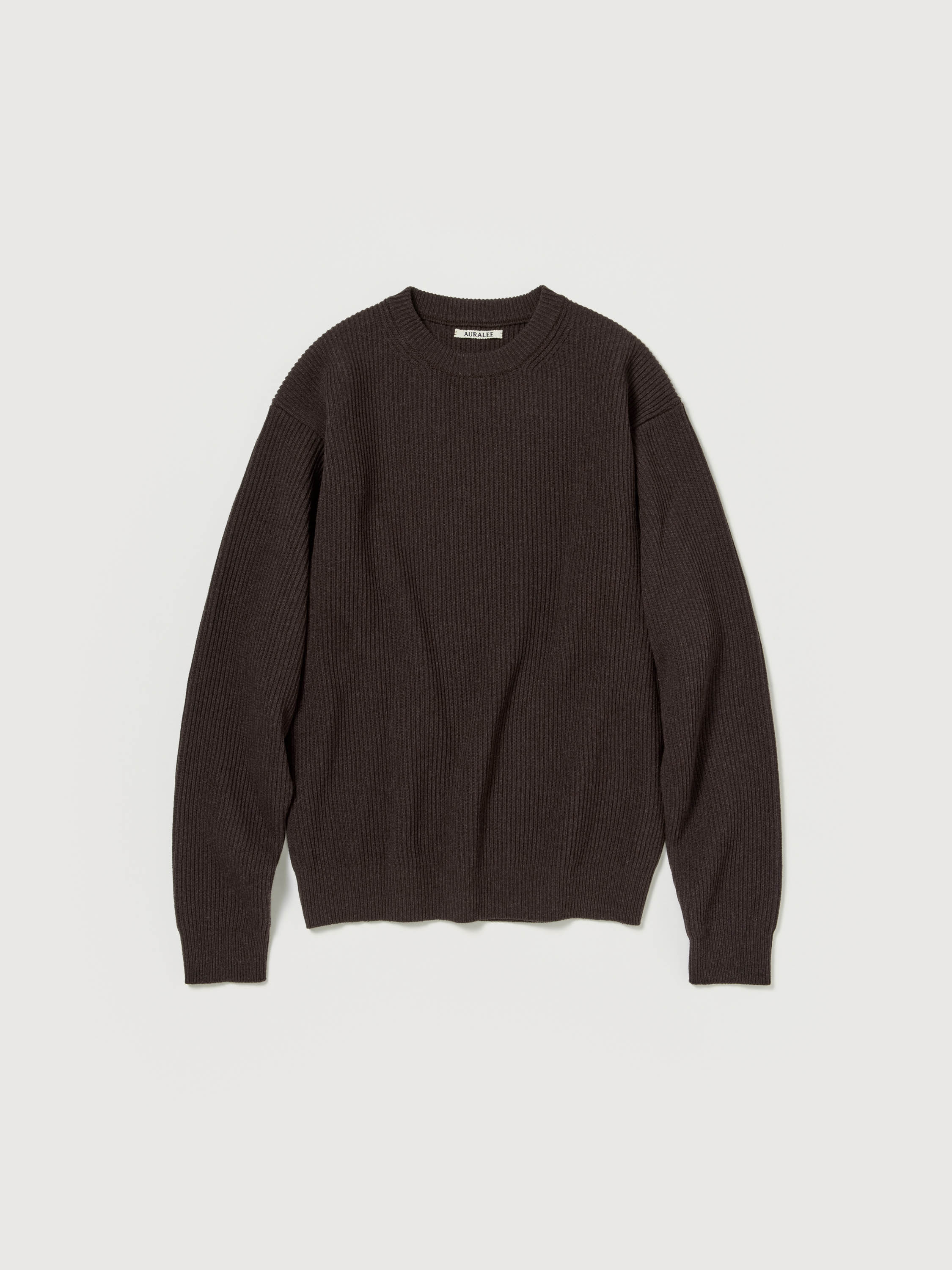 SUPER FINE WOOL RIB KNIT P/O 詳細画像 TOP BROWN 4