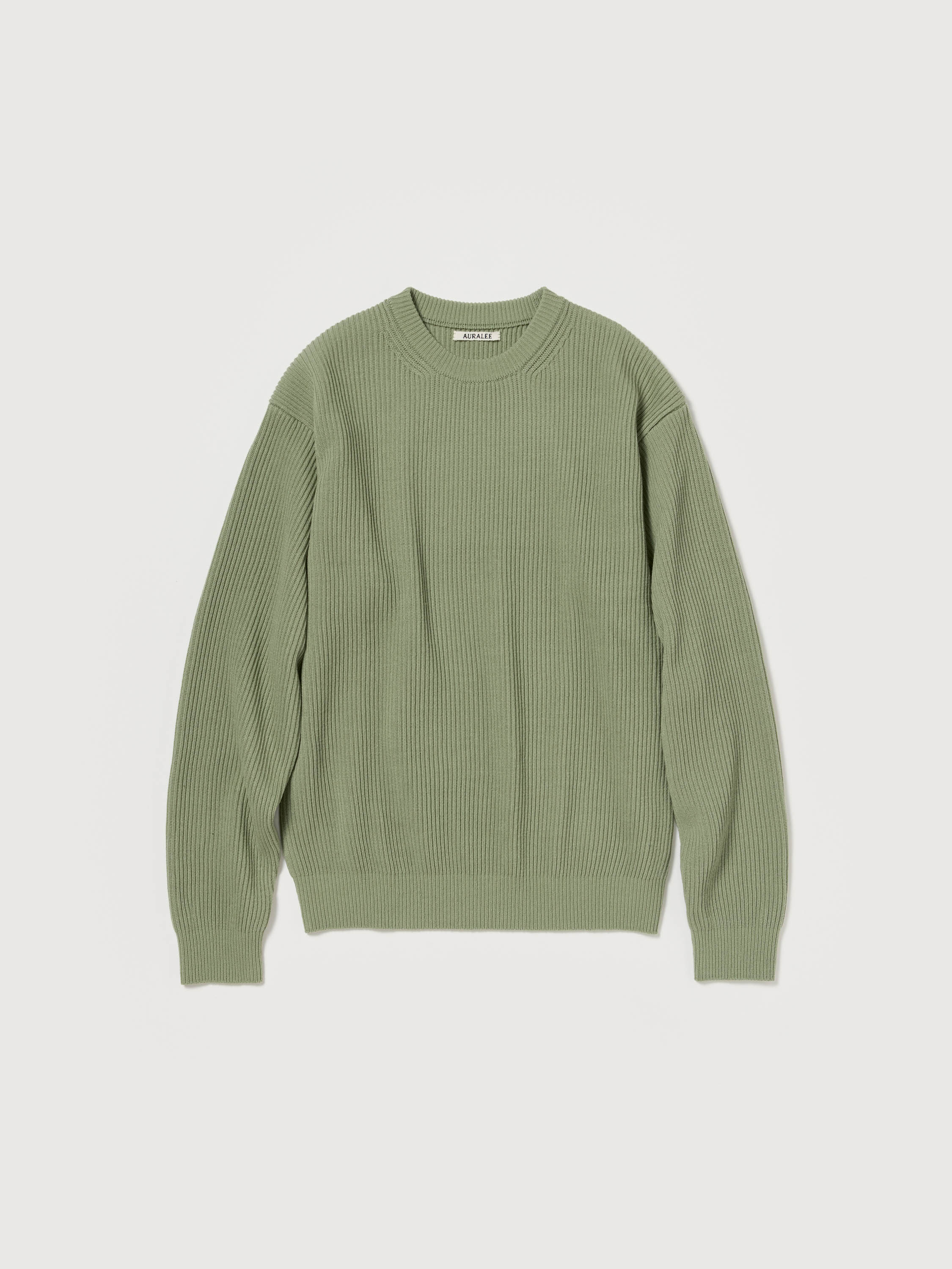 SUPER FINE WOOL RIB KNIT P/O 詳細画像 DUSTY GREEN 1