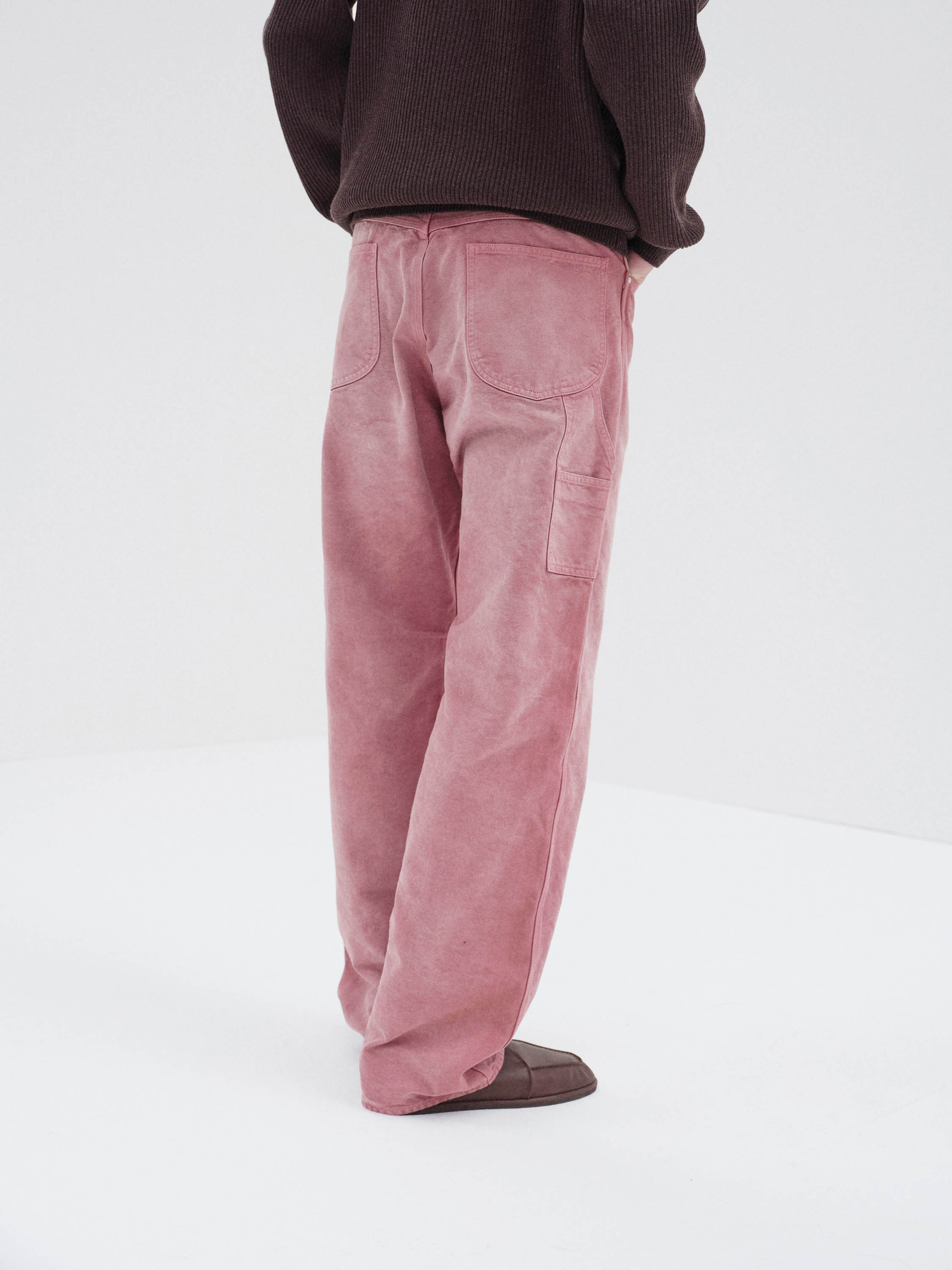 PRODUCT DYED ORGANIC COTTON DUCK PAINTER PANTS 詳細画像 FADED BURGUNDY 4