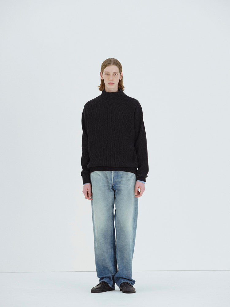 SELVEDGE FADED HEAVY DENIM WIDE PANTS