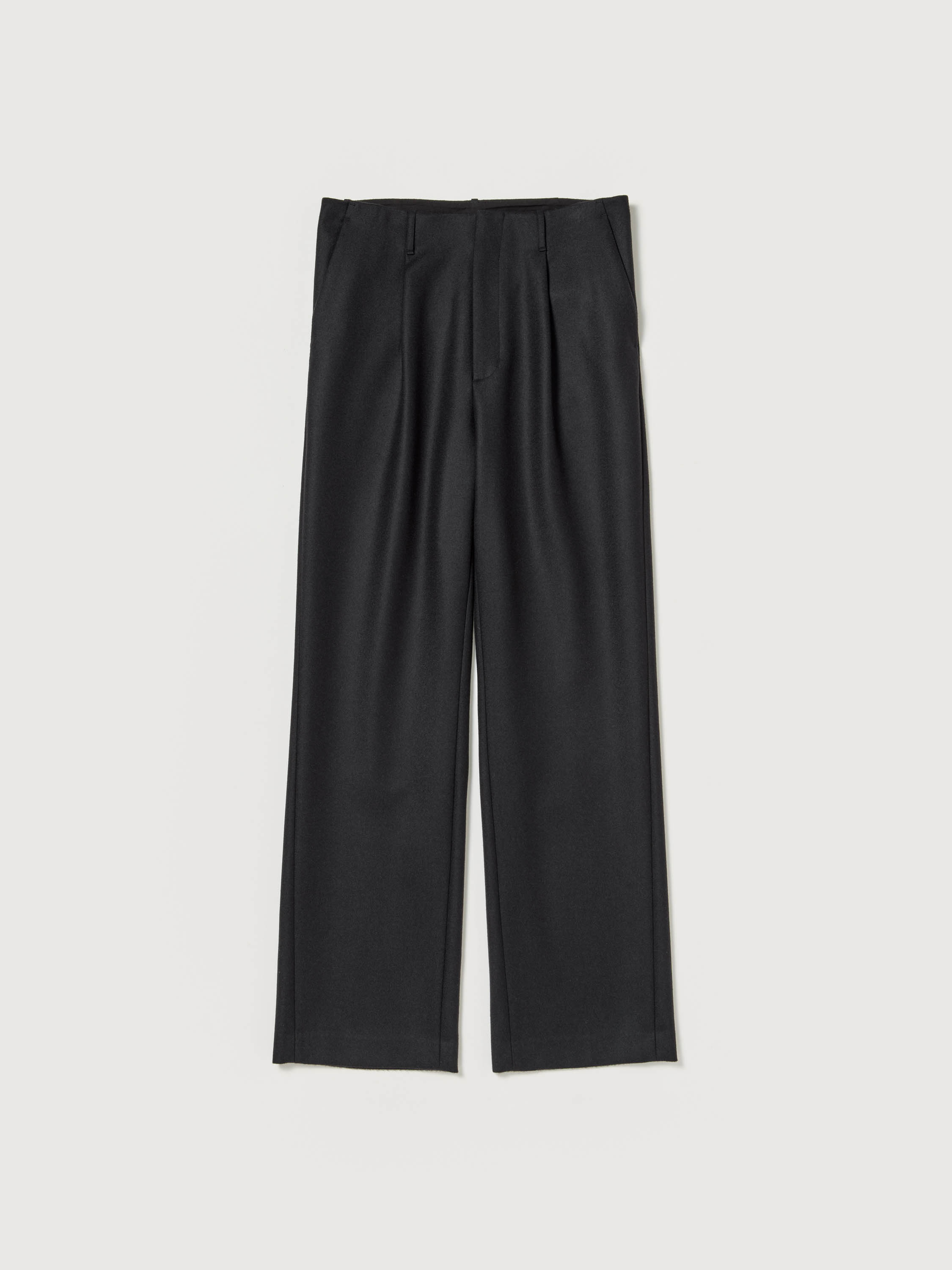 LIGHT MELTON ONE-TUCK SLACKS 詳細画像 DARK CHARCOAL 5