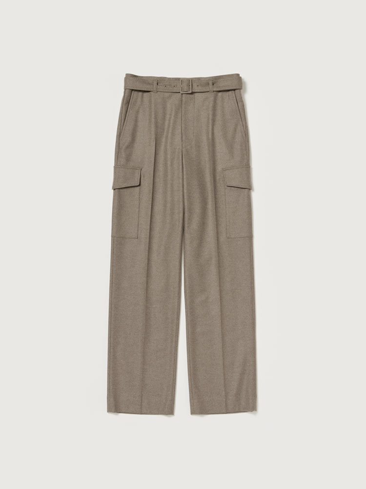 WOOL FULLING FLANNEL CARGO SLACKS - AURALEE Official Website