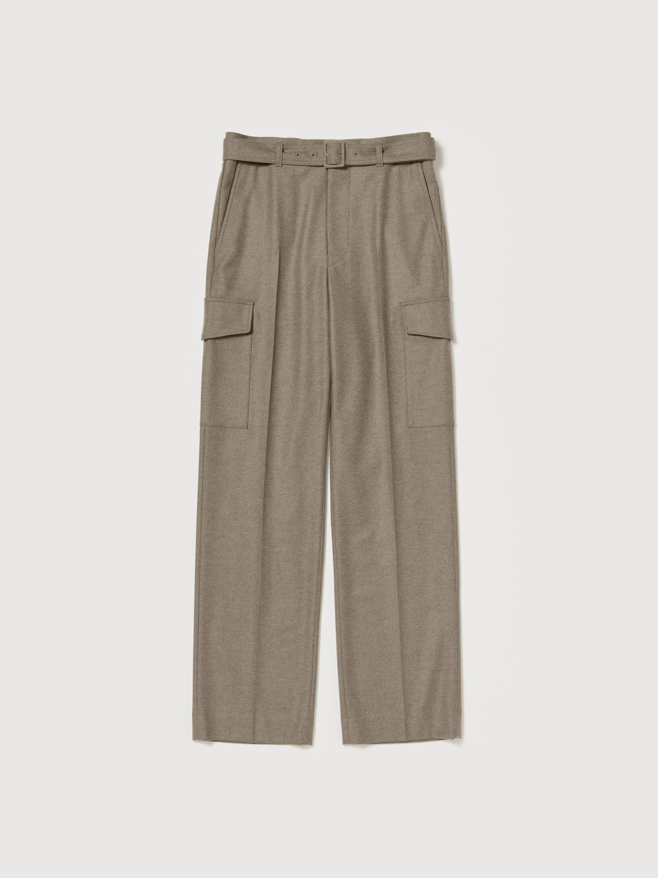 WOOL FULLING FLANNEL CARGO SLACKS 詳細画像 TOP BROWN 1