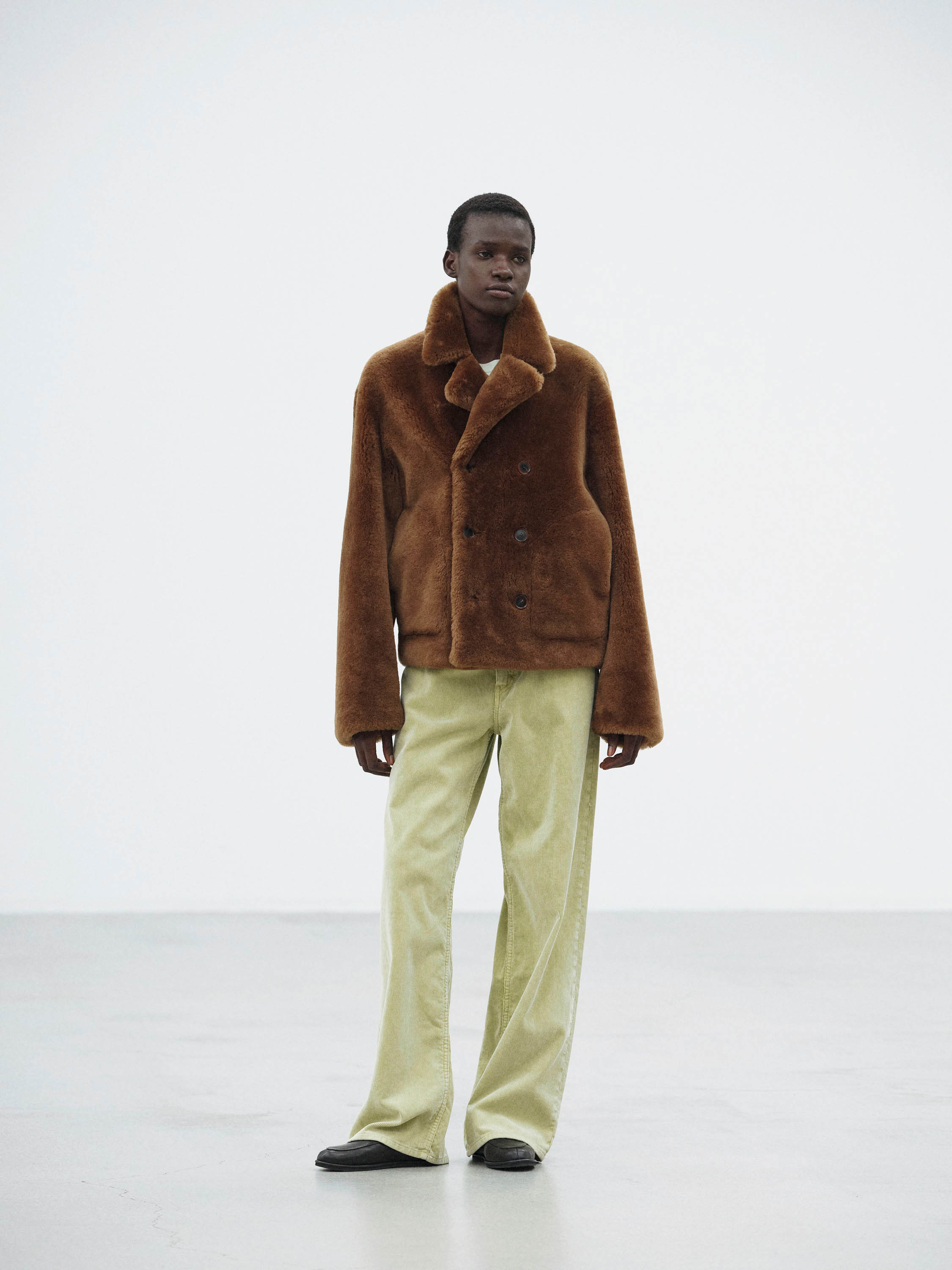 PIGMENT DYED FINX CORDUROY WIDE 5P PANTS