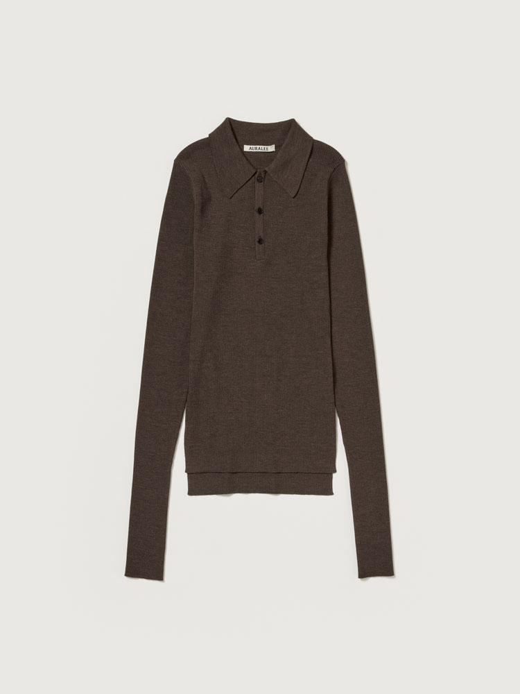 トップス AURALEE COTTON HIGH GAUGE RIB KNIT POLO zz-A00P01HR_0003-3.jpg