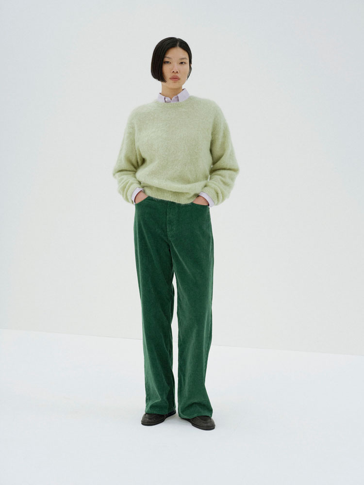 BRUSHED SUPER KID MOHAIR KNIT P/O