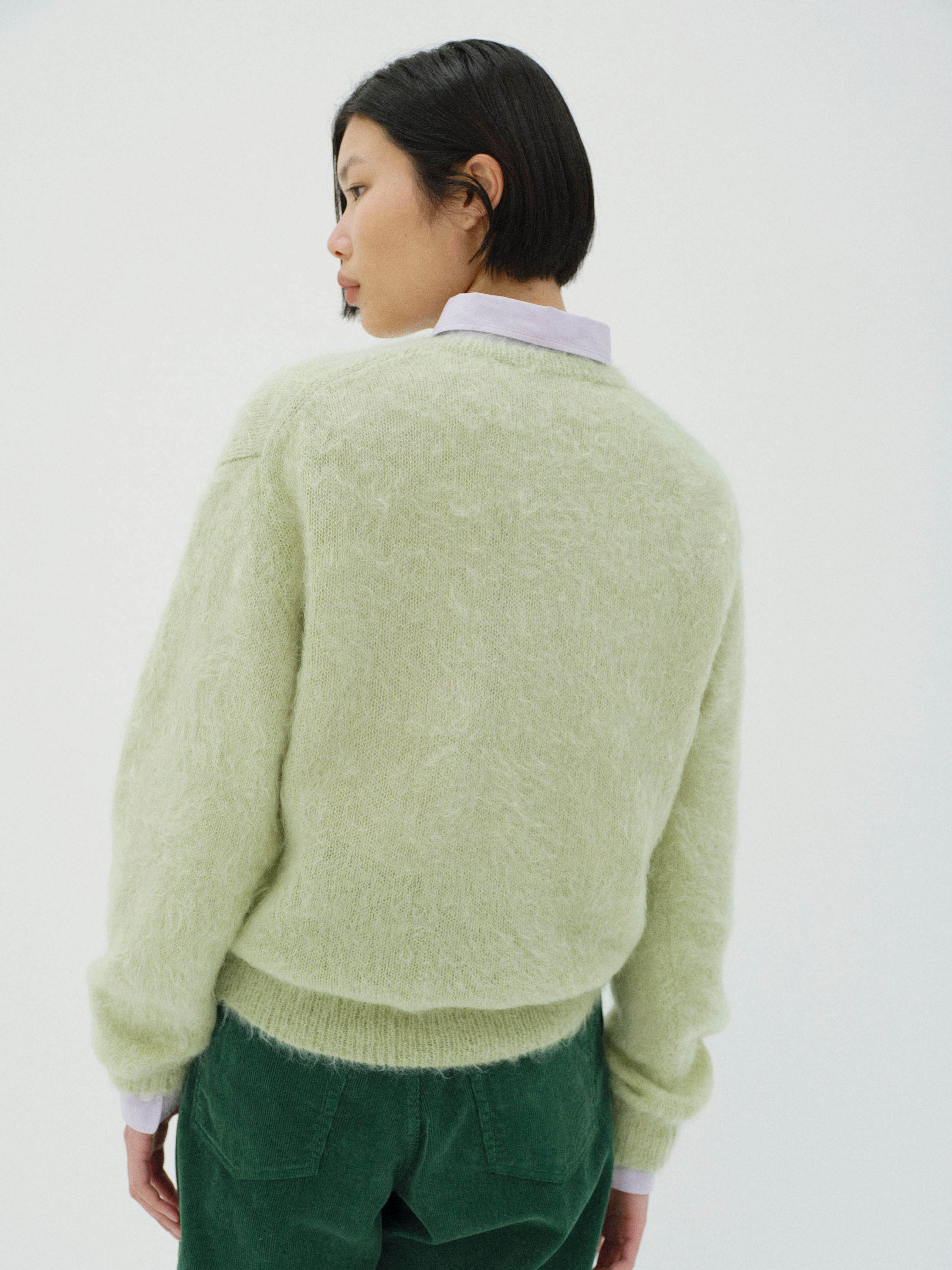 BRUSHED SUPER KID MOHAIR KNIT P/O 詳細画像 LIGHT KHAKI 3