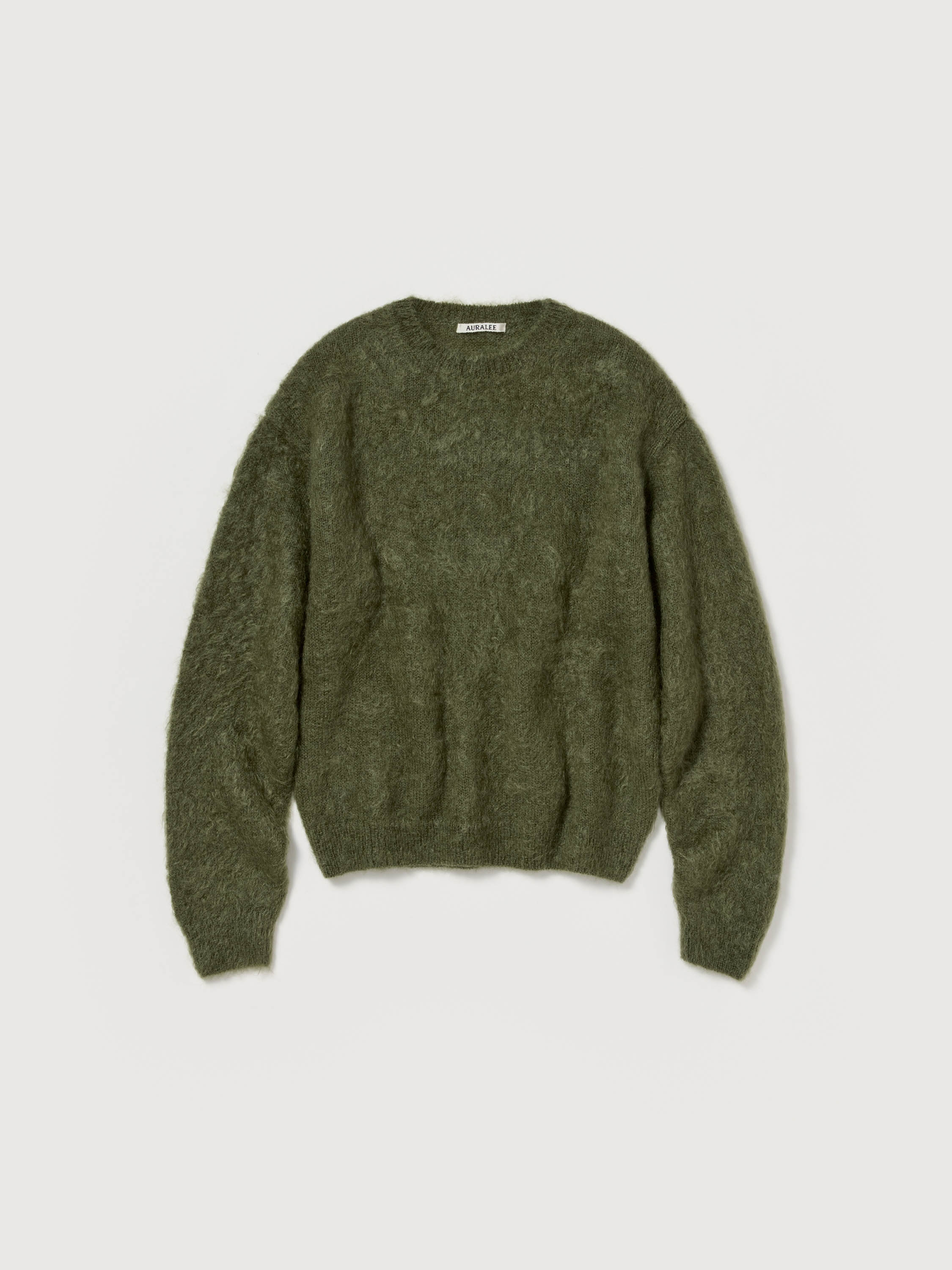 BRUSHED SUPER KID MOHAIR KNIT P/O 詳細画像 OLIVE 1