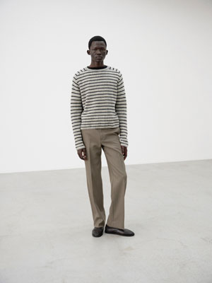 LIGHT MELTON NARROW SLACKS