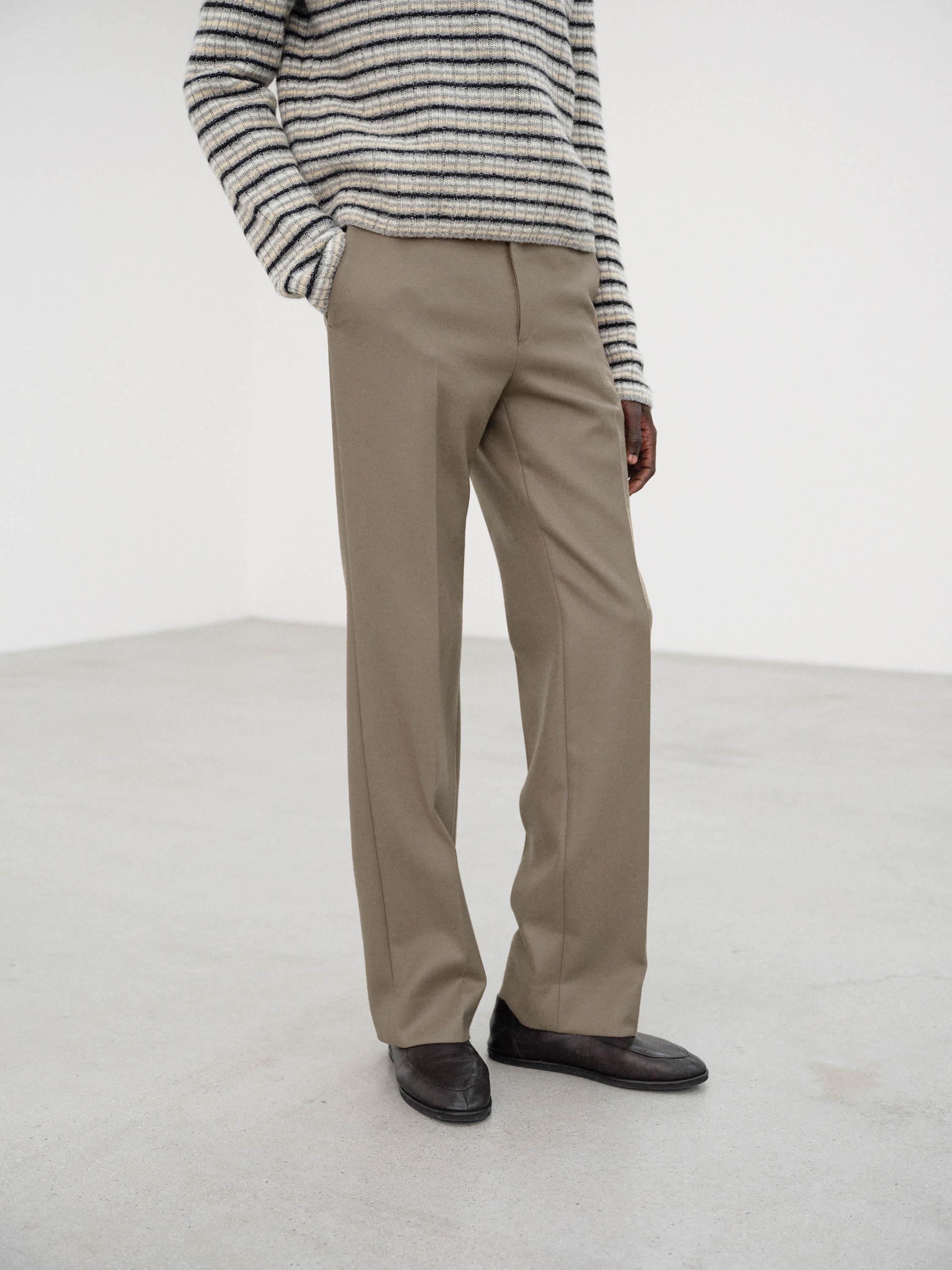 LIGHT MELTON NARROW SLACKS 詳細画像 KHAKI BROWN 3