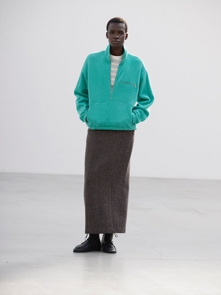 PURE SILK COMFORT FLEECE HALF ZIP P/O