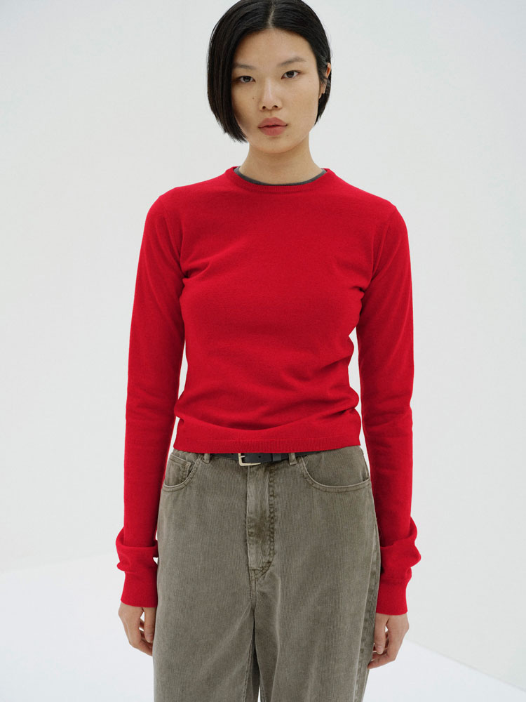 トップス AURALEE SUPERHARDTWIST HIGHGAUGE KNITTEE AURALEE / オーラリー | SUPER HARD TWIST HIGH GAUGE KNIT TEE