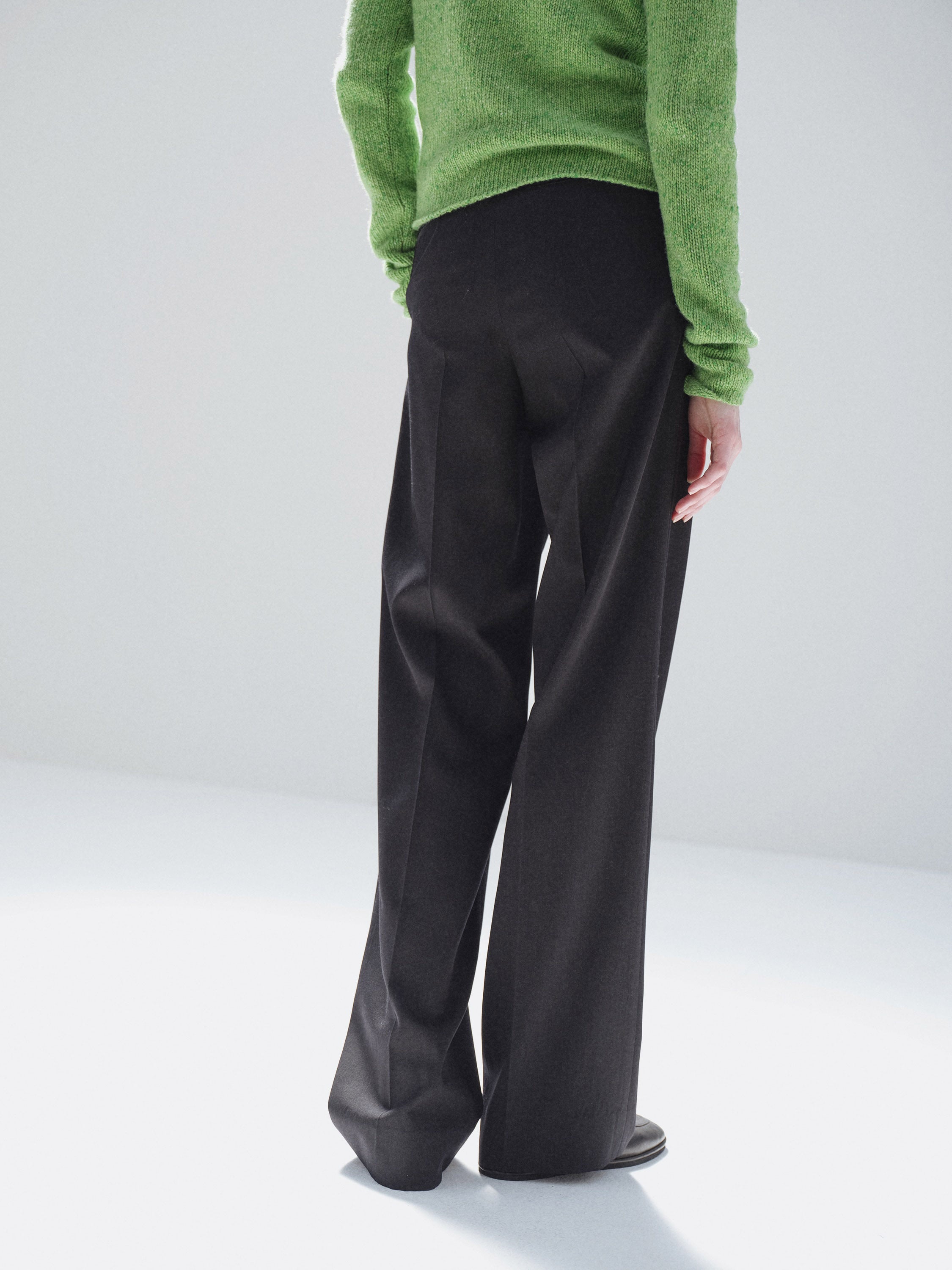 LIGHT WOOL MAX GABARDINE SLACKS 詳細画像 TOP BLACK 3