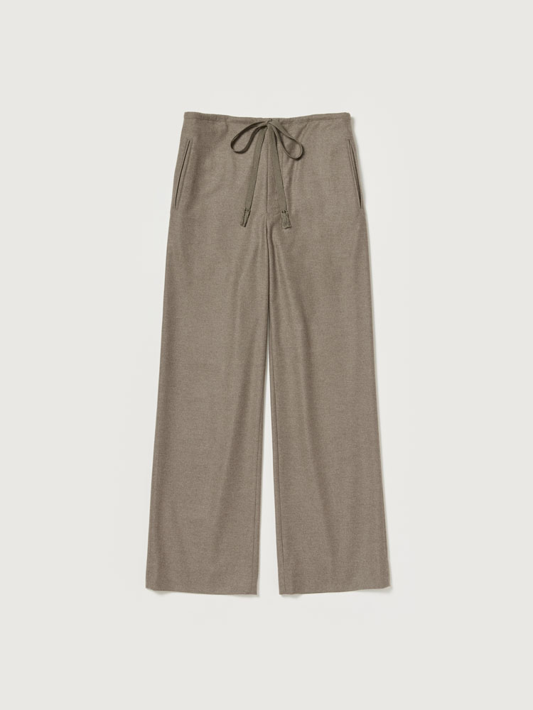 WOOL FULLING FLANNEL DRAWSTRING PANTS