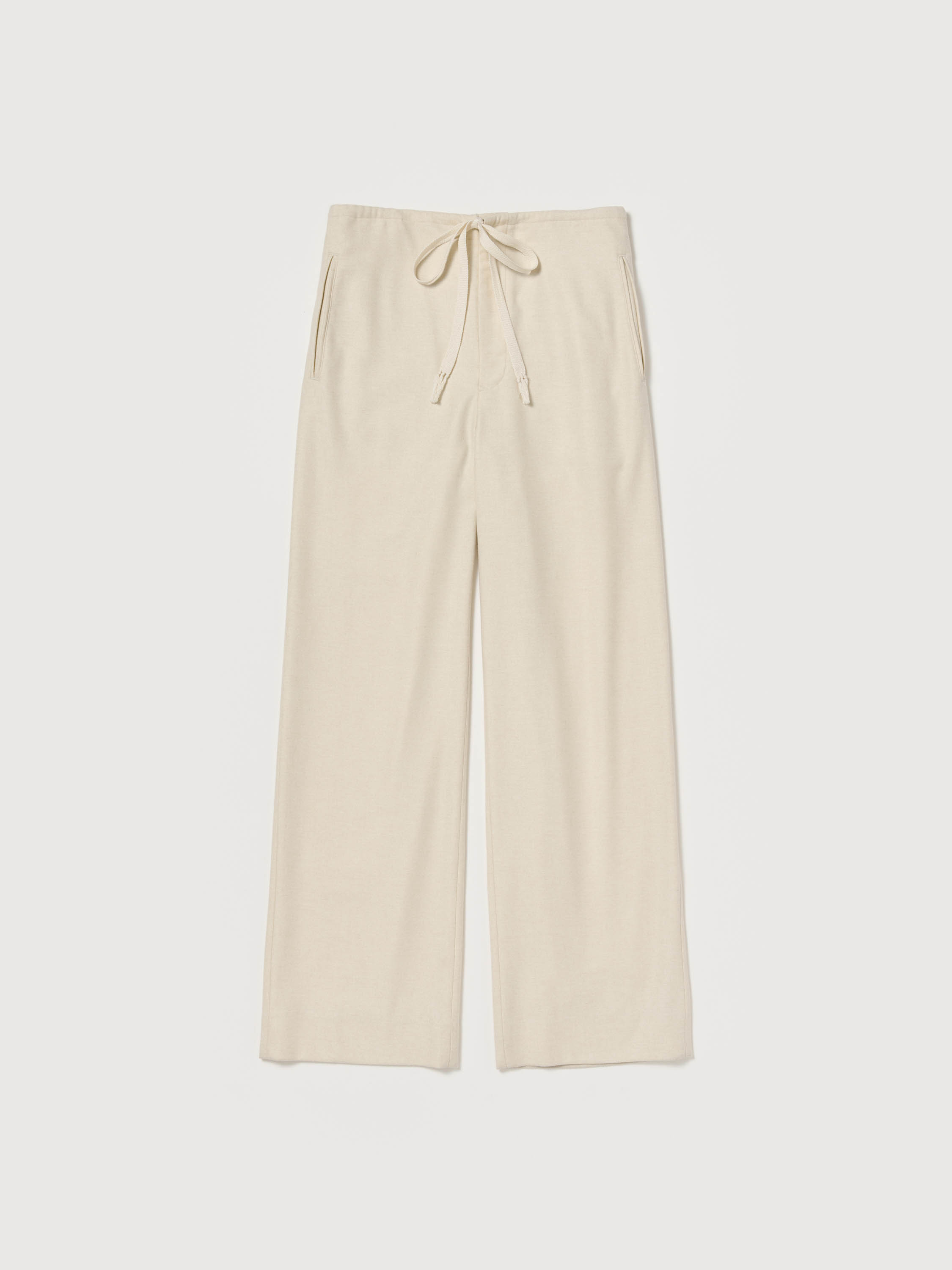WOOL FULLING FLANNEL DRAWSTRING PANTS 詳細画像 TOP IVORY 1