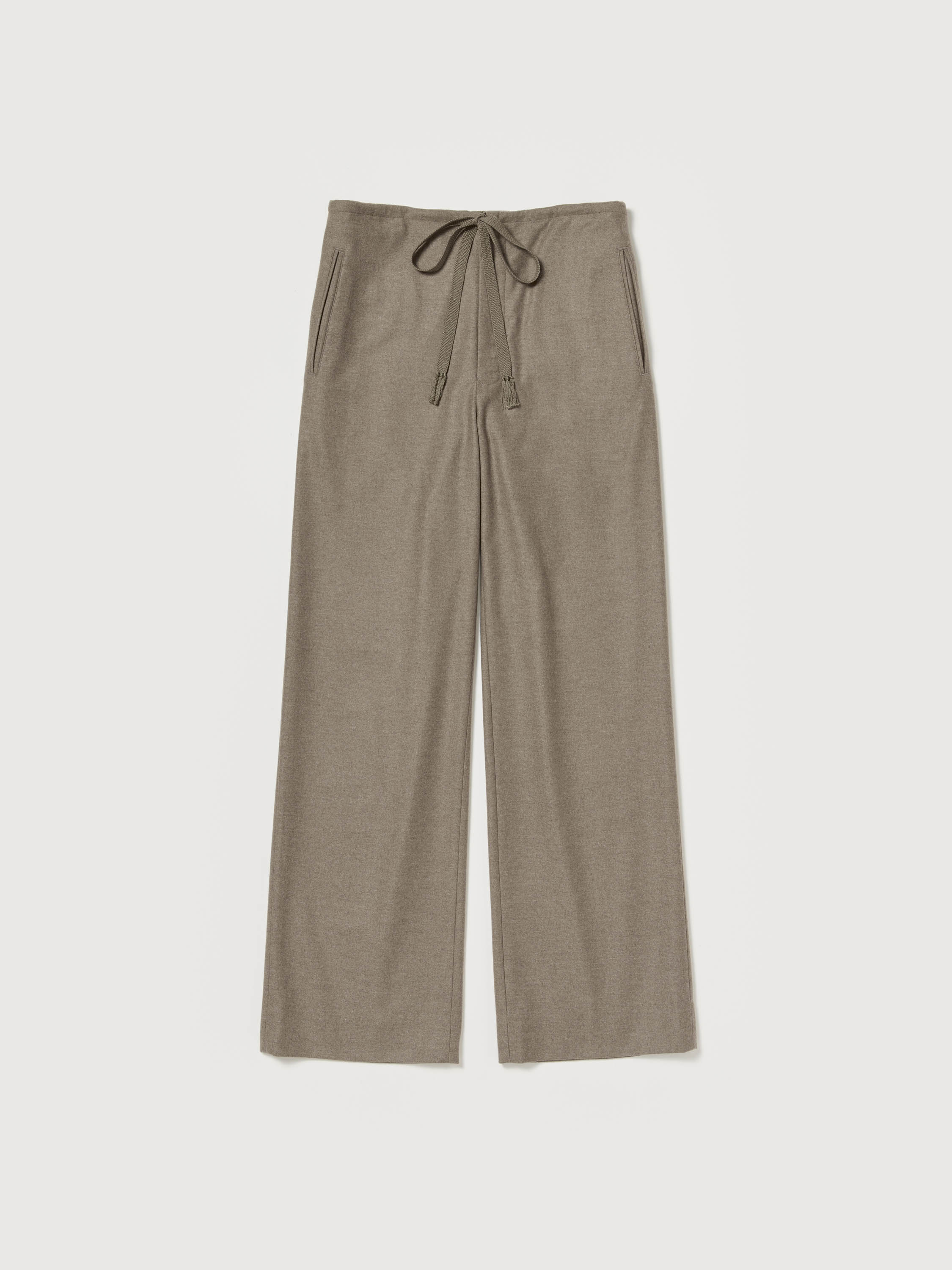 WOOL FULLING FLANNEL DRAWSTRING PANTS 詳細画像 TOP BROWN 5