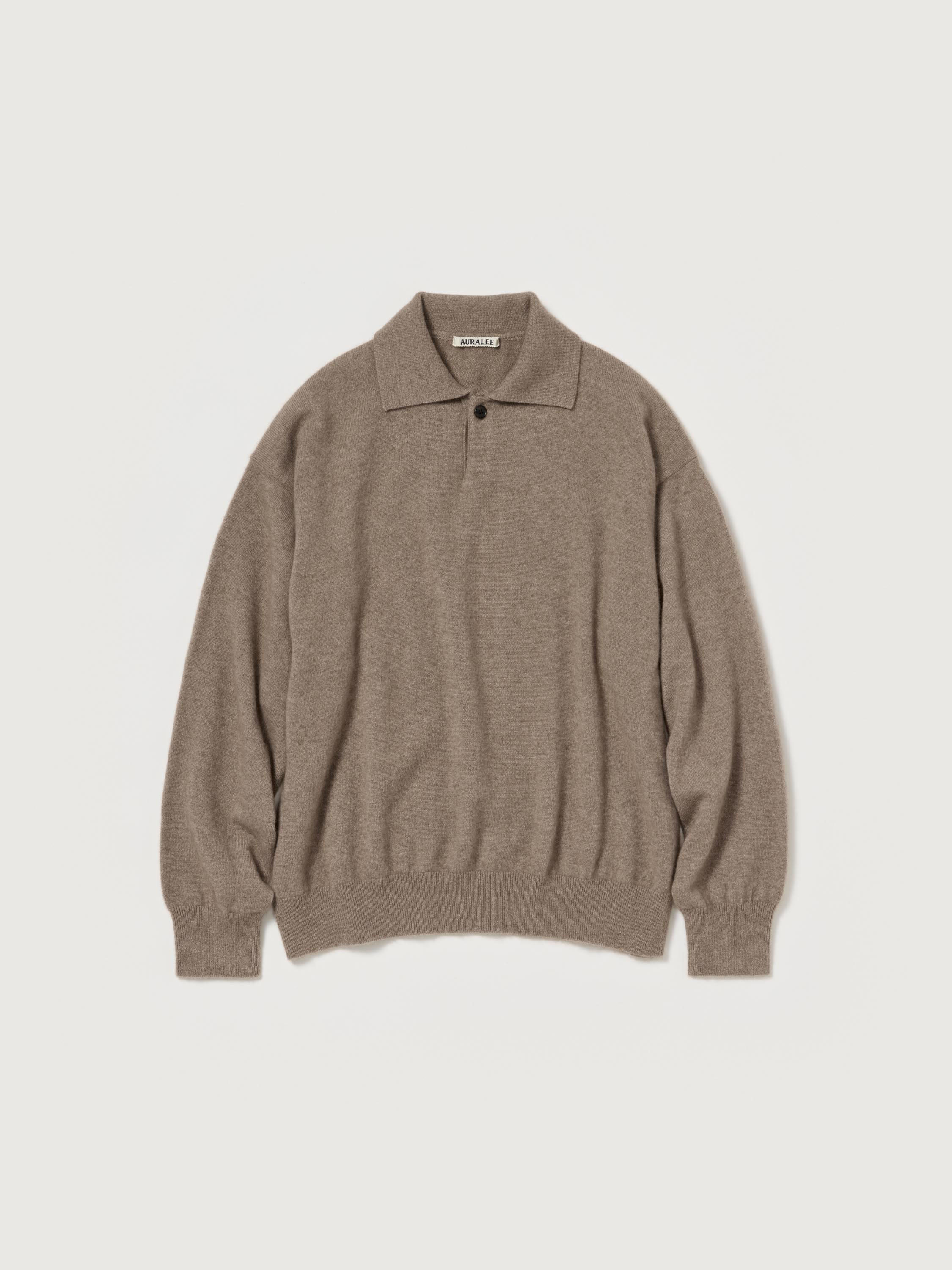 BABY CASHMERE KNIT POLO 詳細画像 NATURAL BROWN 1