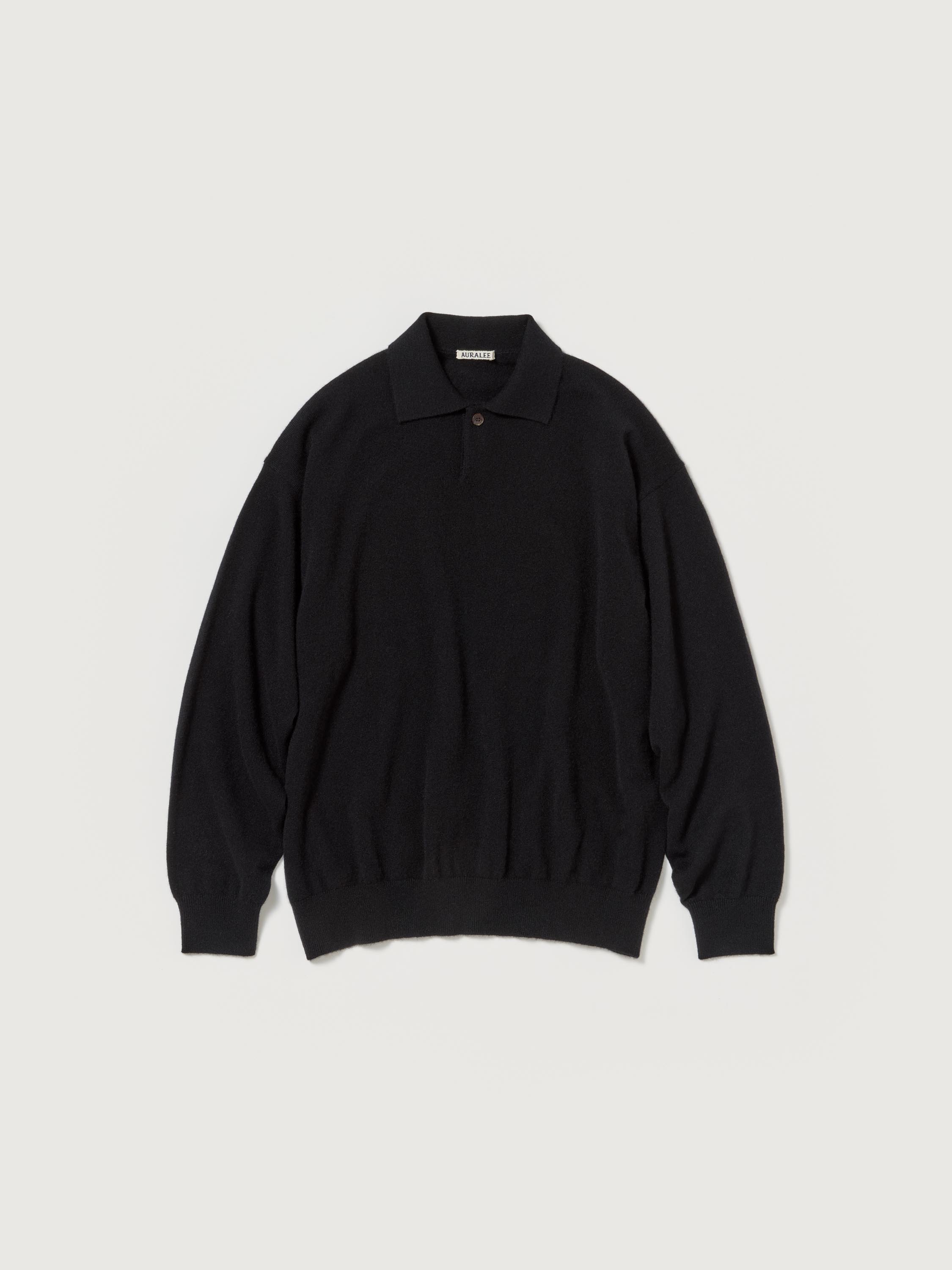 BABY CASHMERE KNIT POLO 詳細画像 TOP BLACK 1