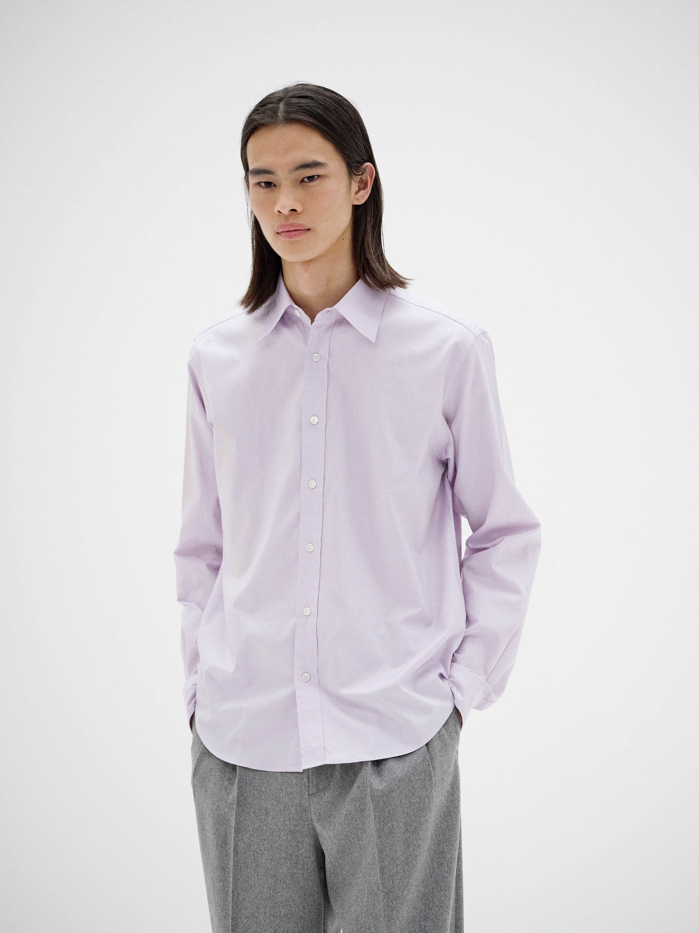 FINX OX CHAMBRAY SHIRT 詳細画像 PALE PURPLE 3
