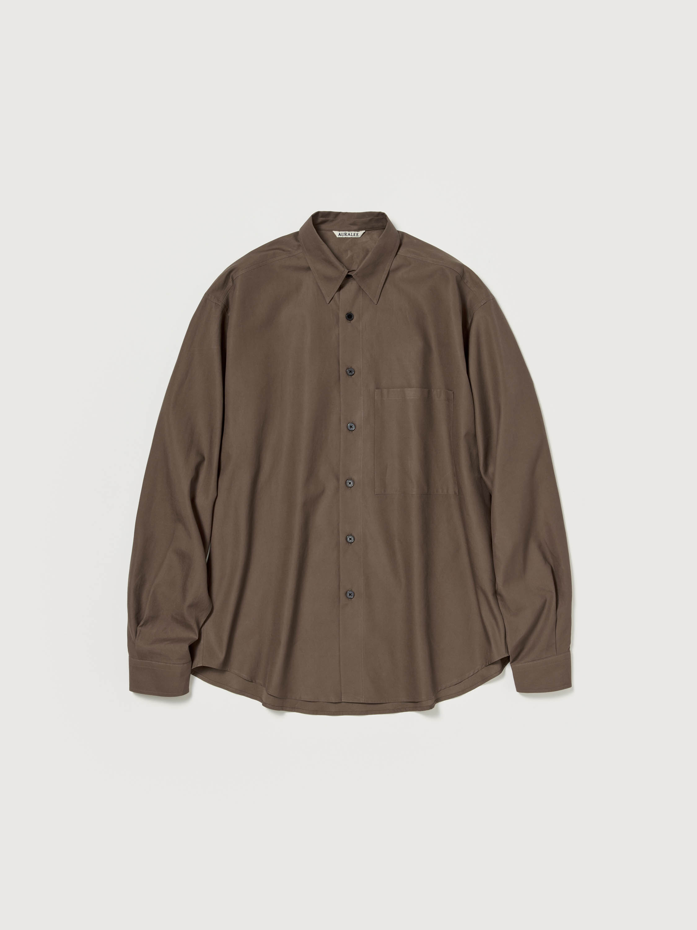 WASHED FINX TWILL BIG SHIRT 詳細画像 BROWN 1