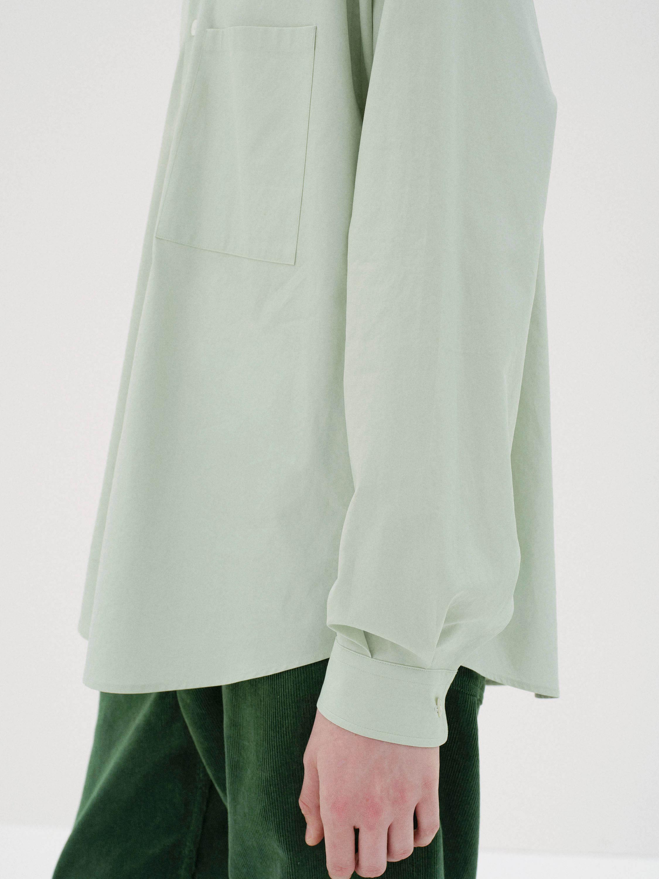 WASHED FINX TWILL BIG SHIRT 詳細画像 LIGHT KHAKI 3