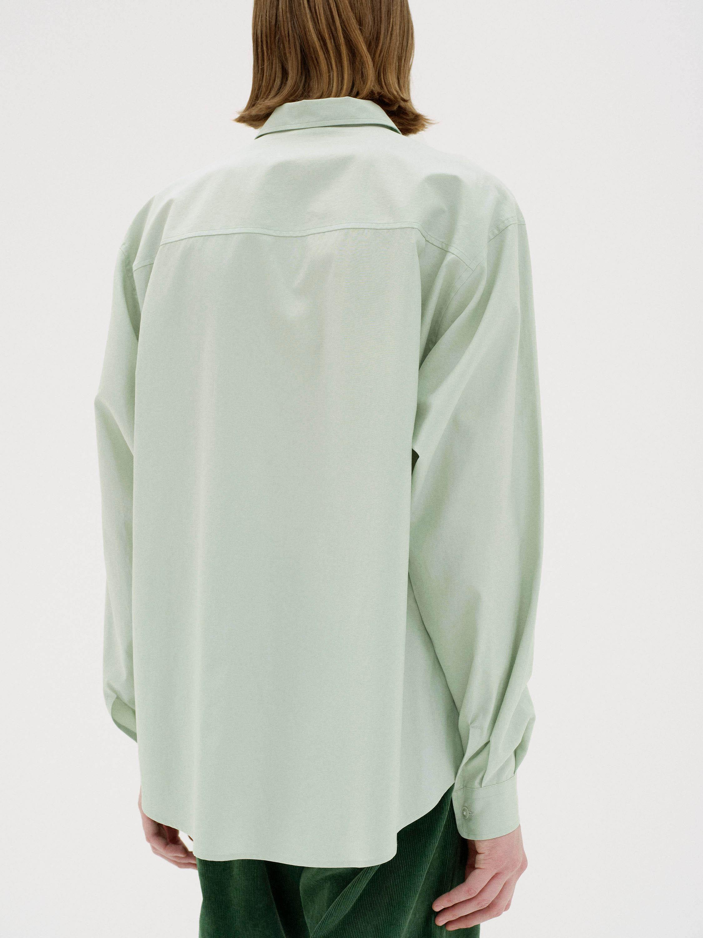 WASHED FINX TWILL BIG SHIRT 詳細画像 LIGHT KHAKI 4