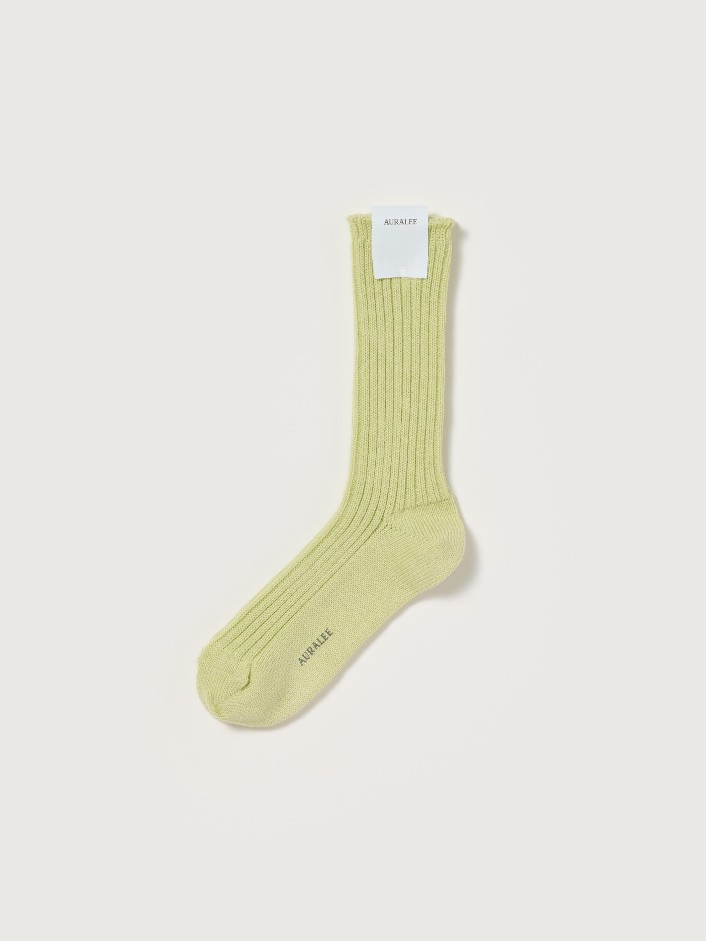COTTON WOOL LOW GAUGE SOCKS 詳細画像 LIGHT LIME 1