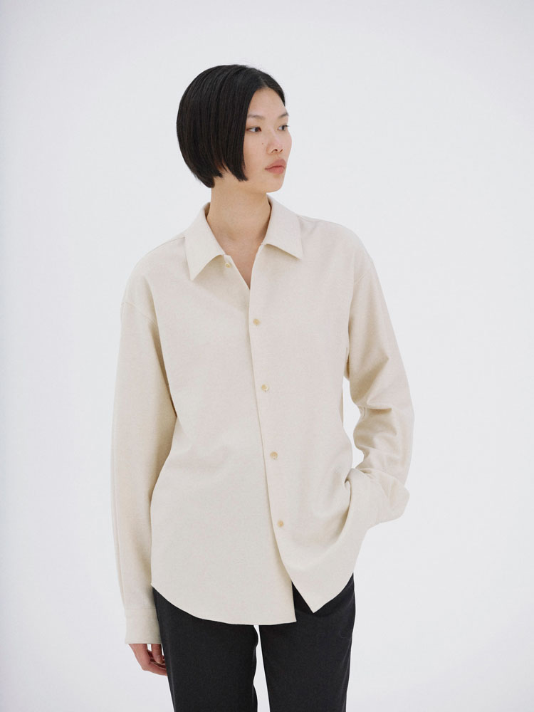 WOOL FULLING FLANNEL SHIRT