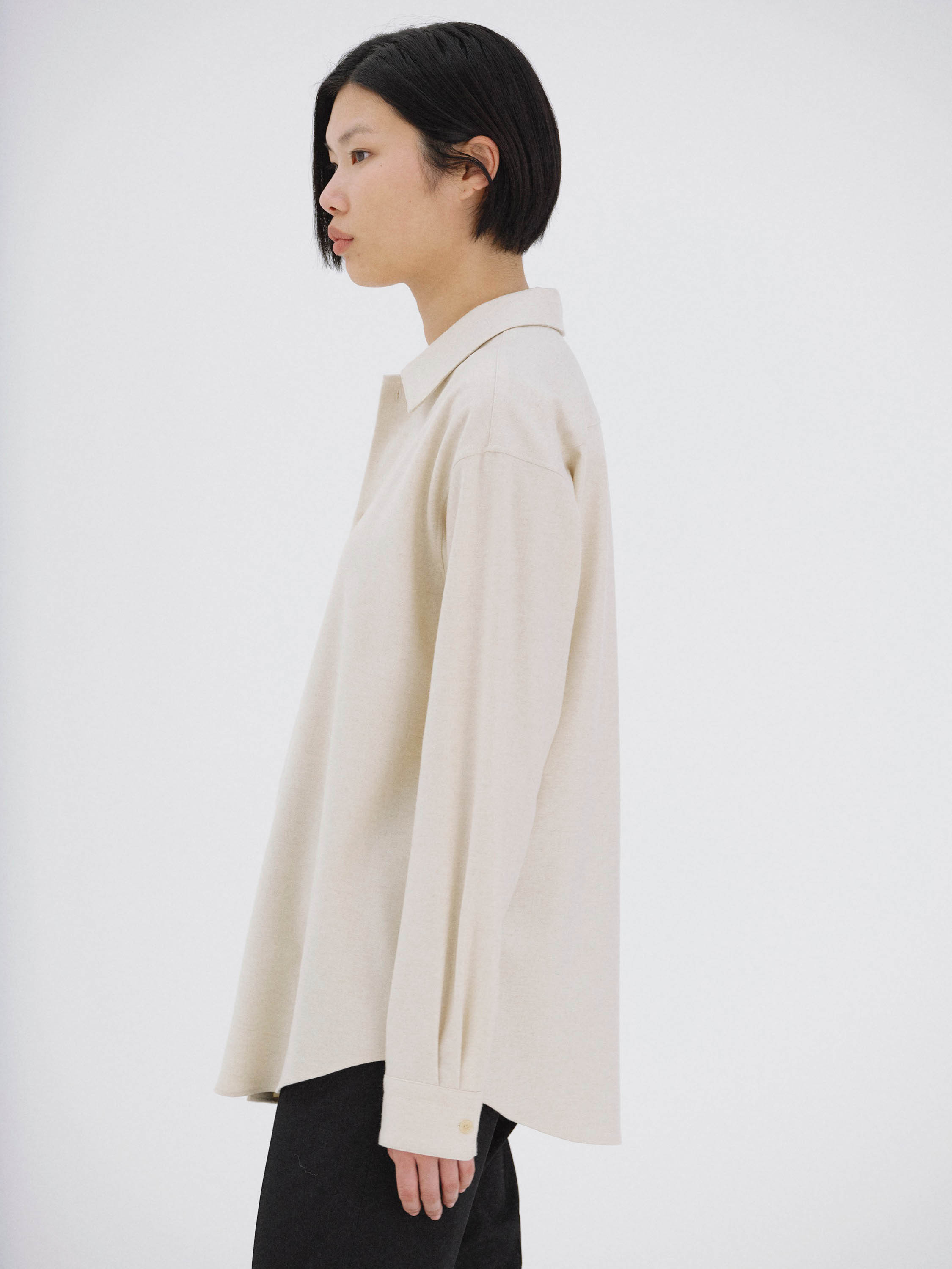 WOOL FULLING FLANNEL SHIRT 詳細画像 TOP IVORY 3