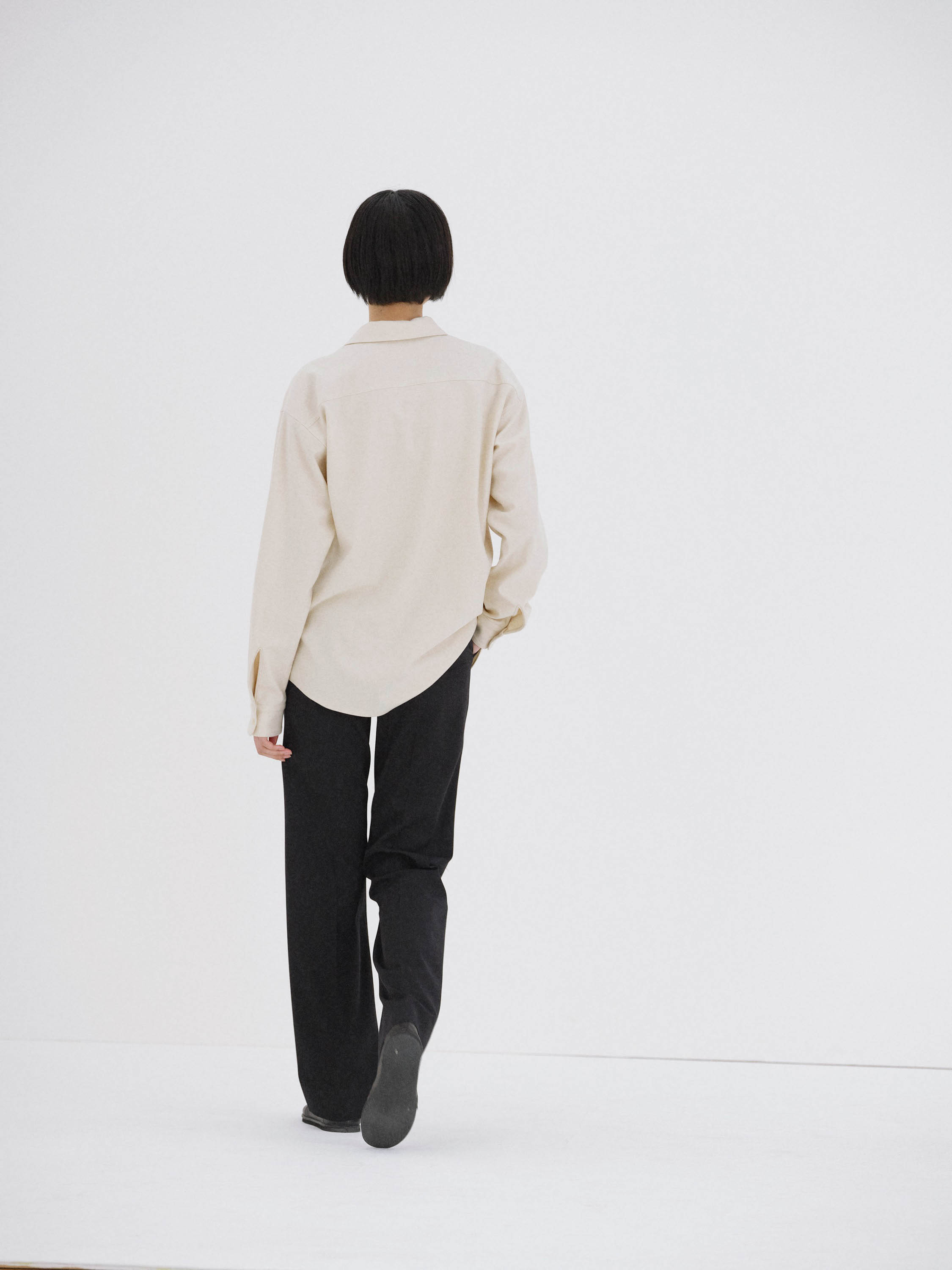WOOL FULLING FLANNEL SHIRT 詳細画像 TOP IVORY 4