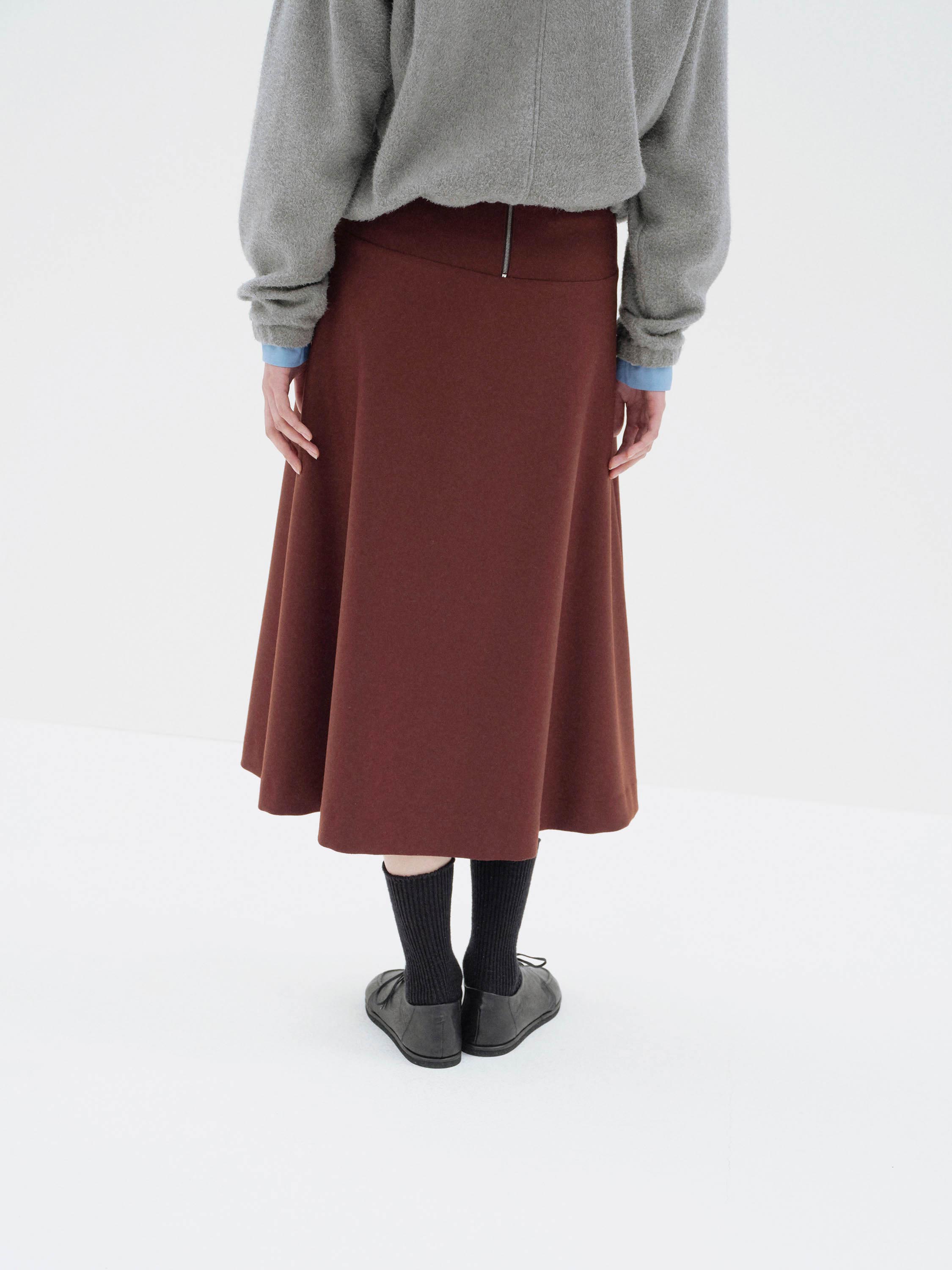 LIGHT MELTON SKIRT 詳細画像 BORDEAUX 4
