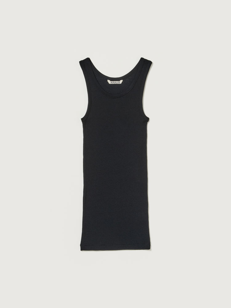 WOOL SILK SOFT RIB TANK