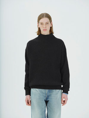 SUPER FINE WOOL RIB KNIT TURTLE