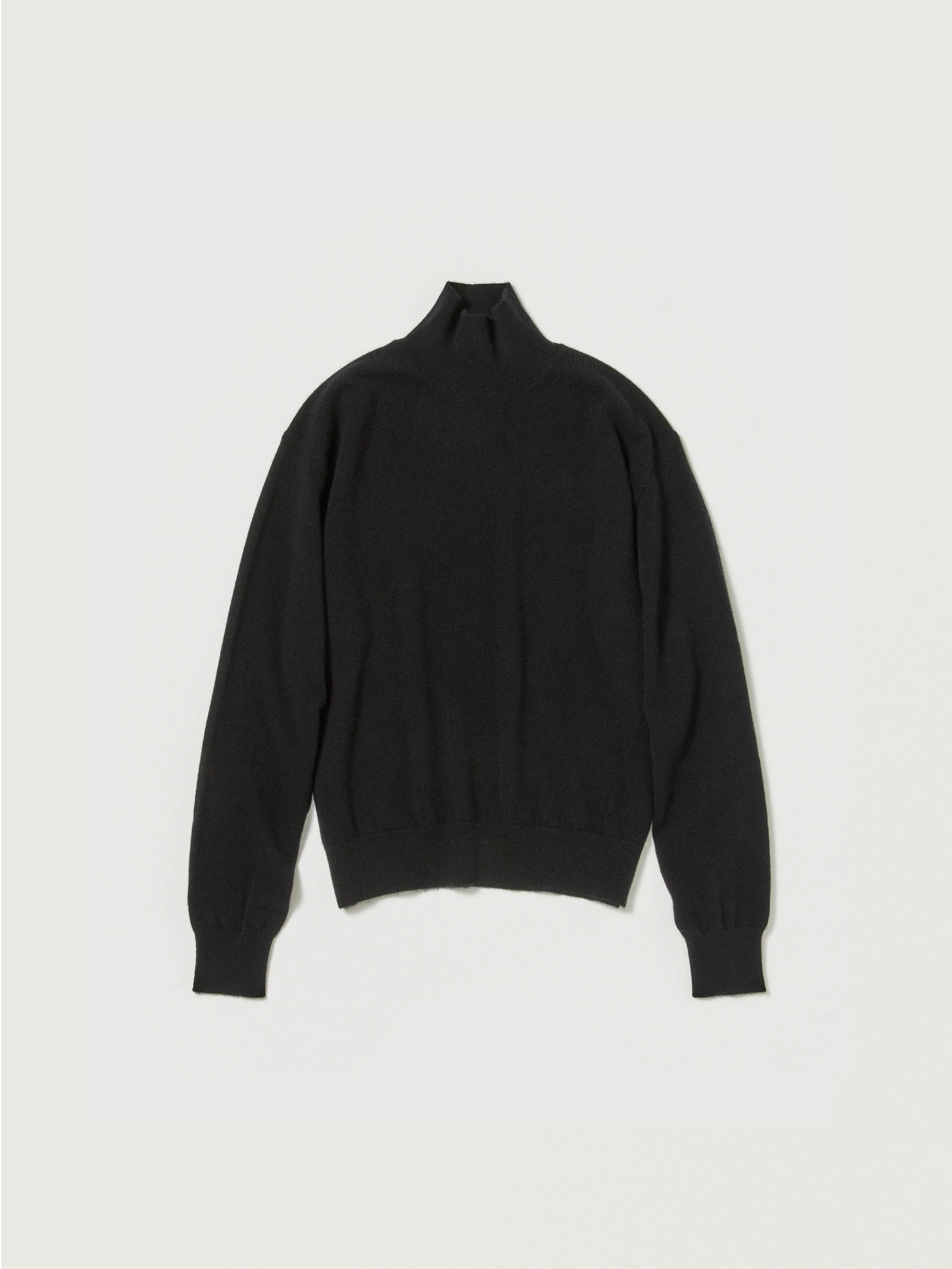 BABY CASHMERE KNIT TURTLE 詳細画像 TOP BLACK 5