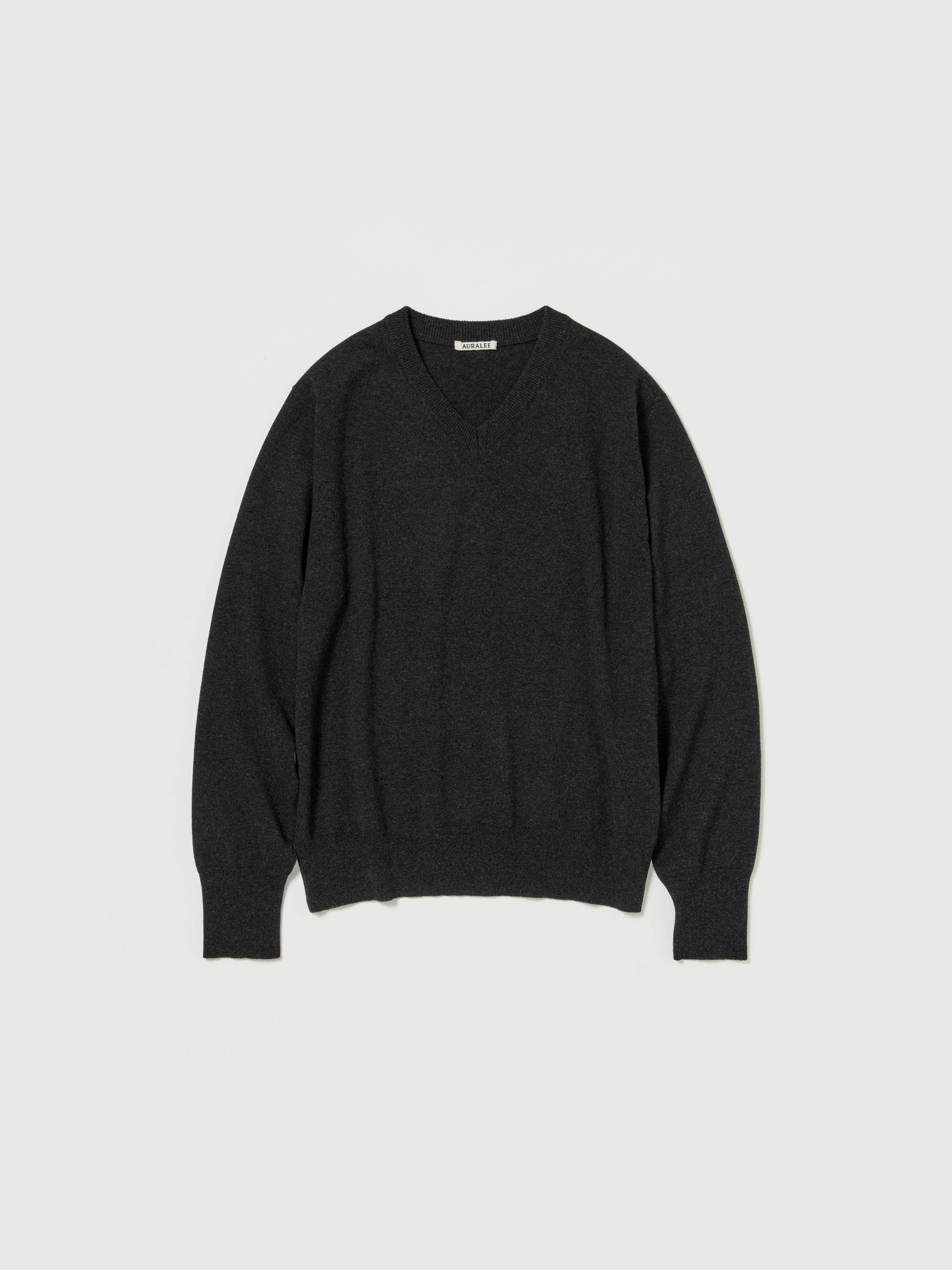 HIGH TWIST WOOL KNIT V-NECK P/O 詳細画像 CHARCOAL 2