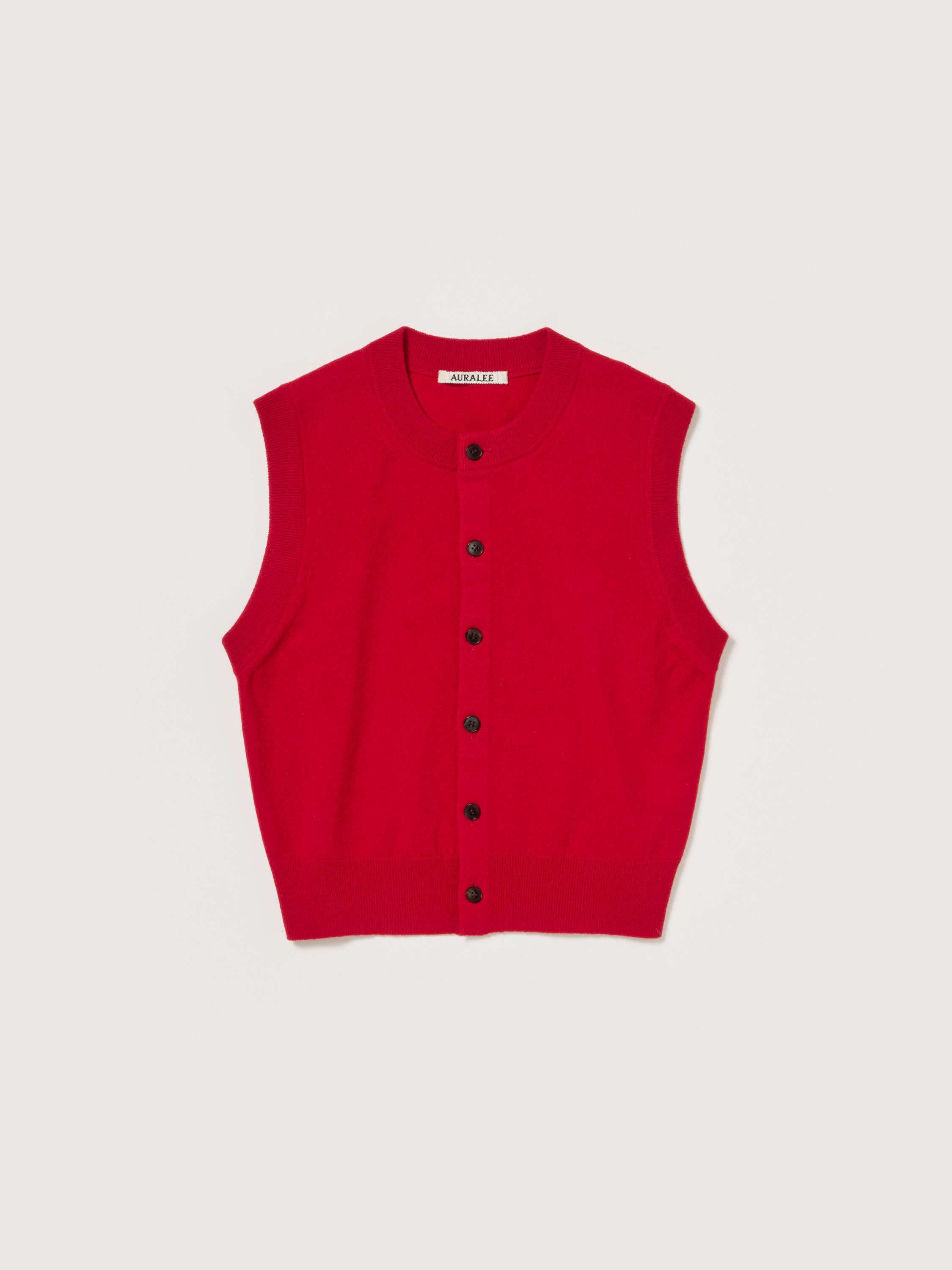 HIGH TWIST WOOL KNIT VEST 詳細画像 RED 1
