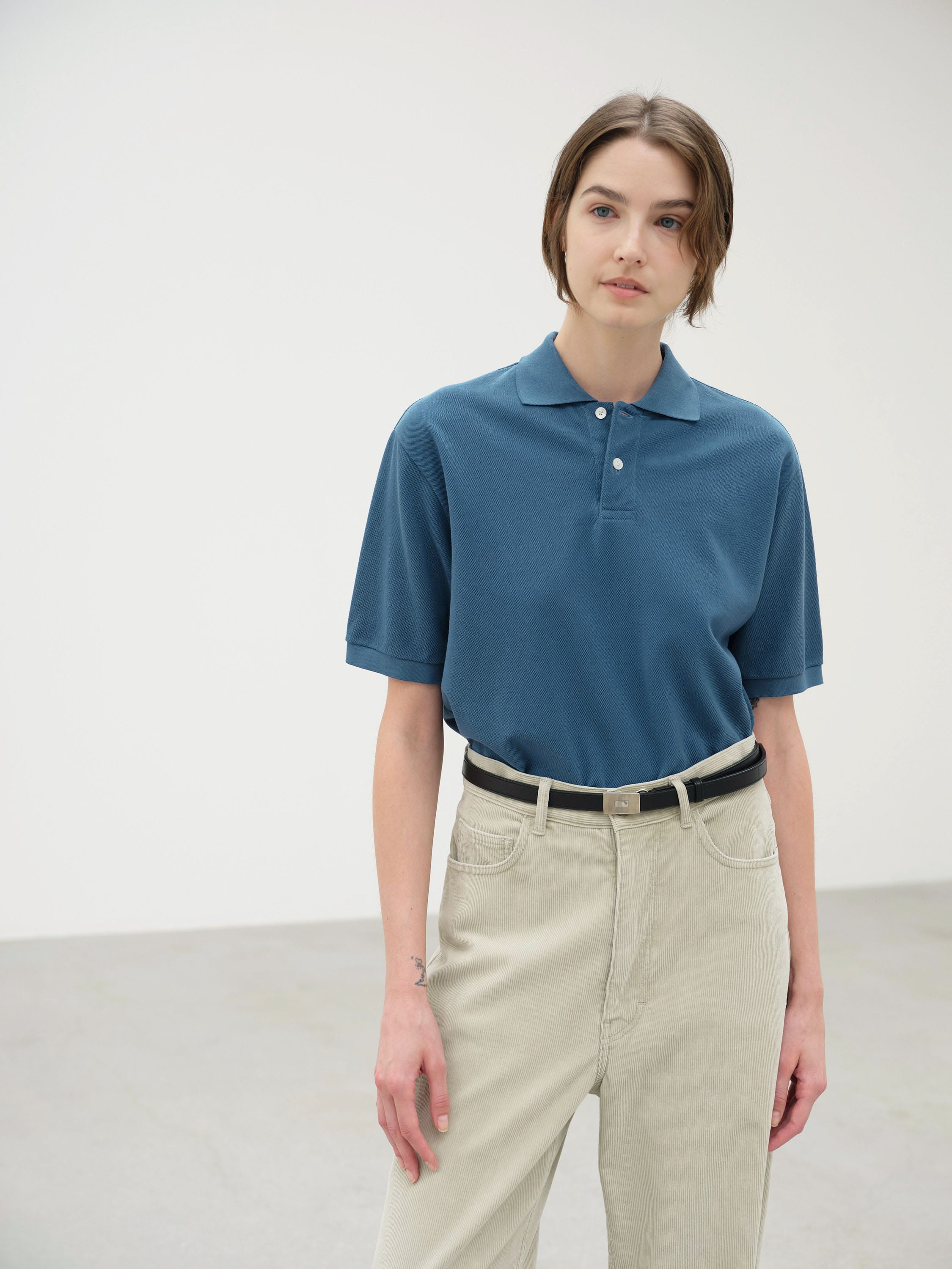 HIGH GAUGE PIQUE POLO 詳細画像 DEEP BLUE 2